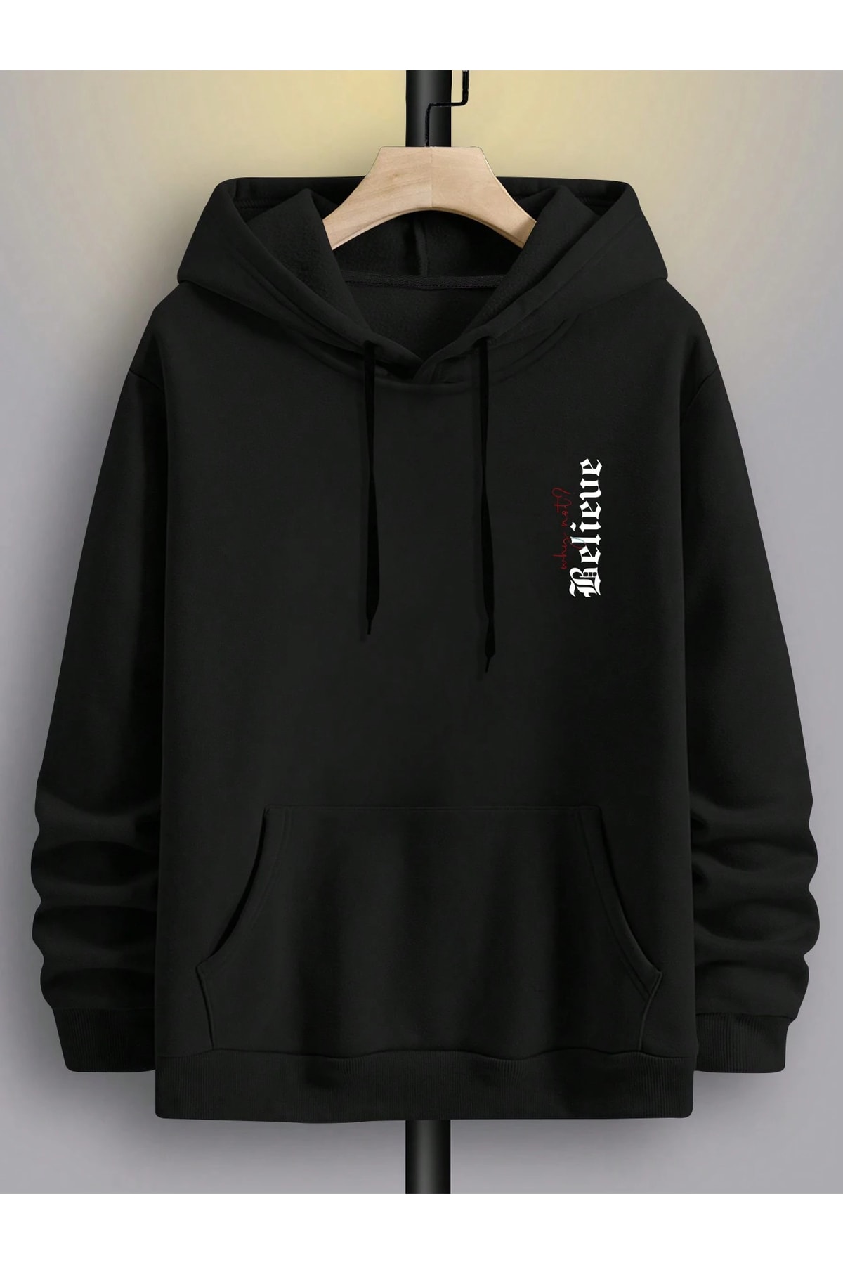 Believe Why Not Motivasyonel Hoodie – Pozitif Alıntılı İlham Verici Giyim ön arka(sweatshirt)