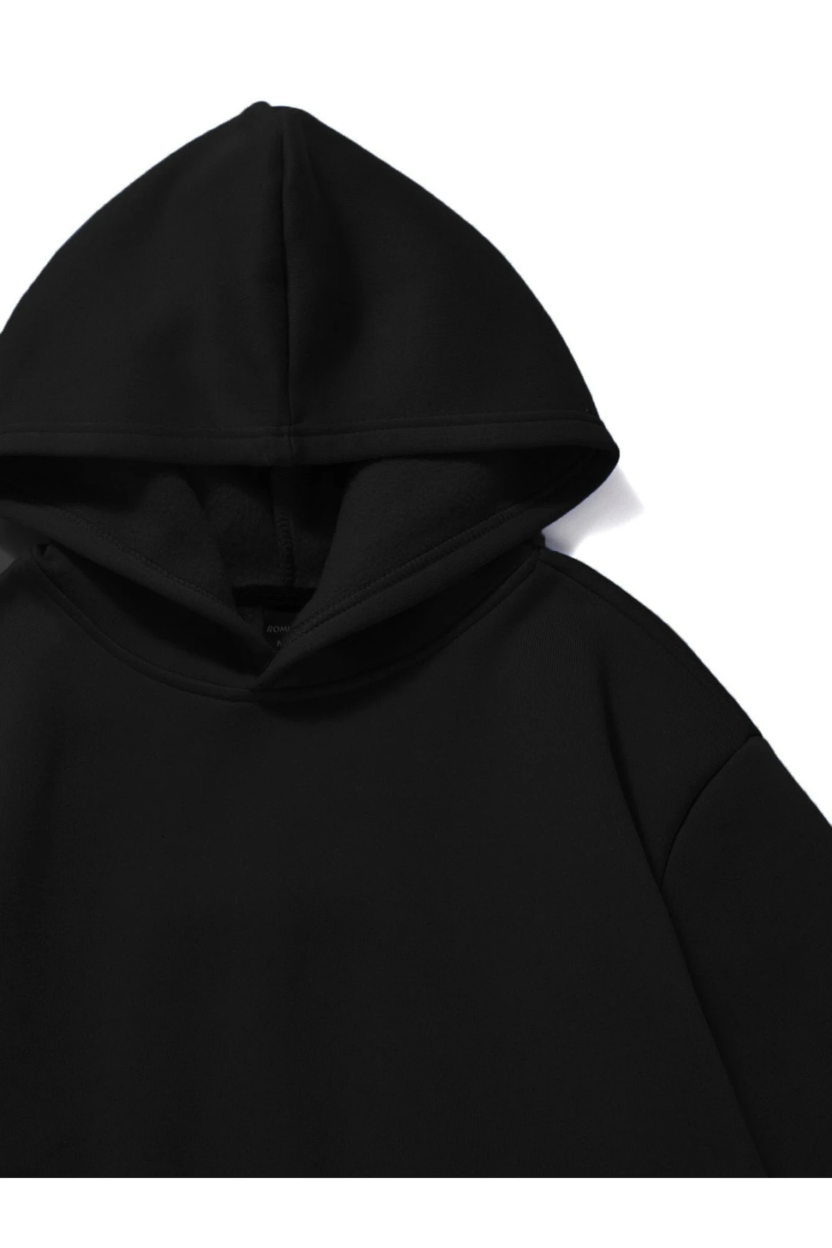 Siyah 3 Iplik Unisex Oversize Kapüşonlu Kanguru Cepli Slipknot Ön Arka Baskılı Sweatshirt Hoodie