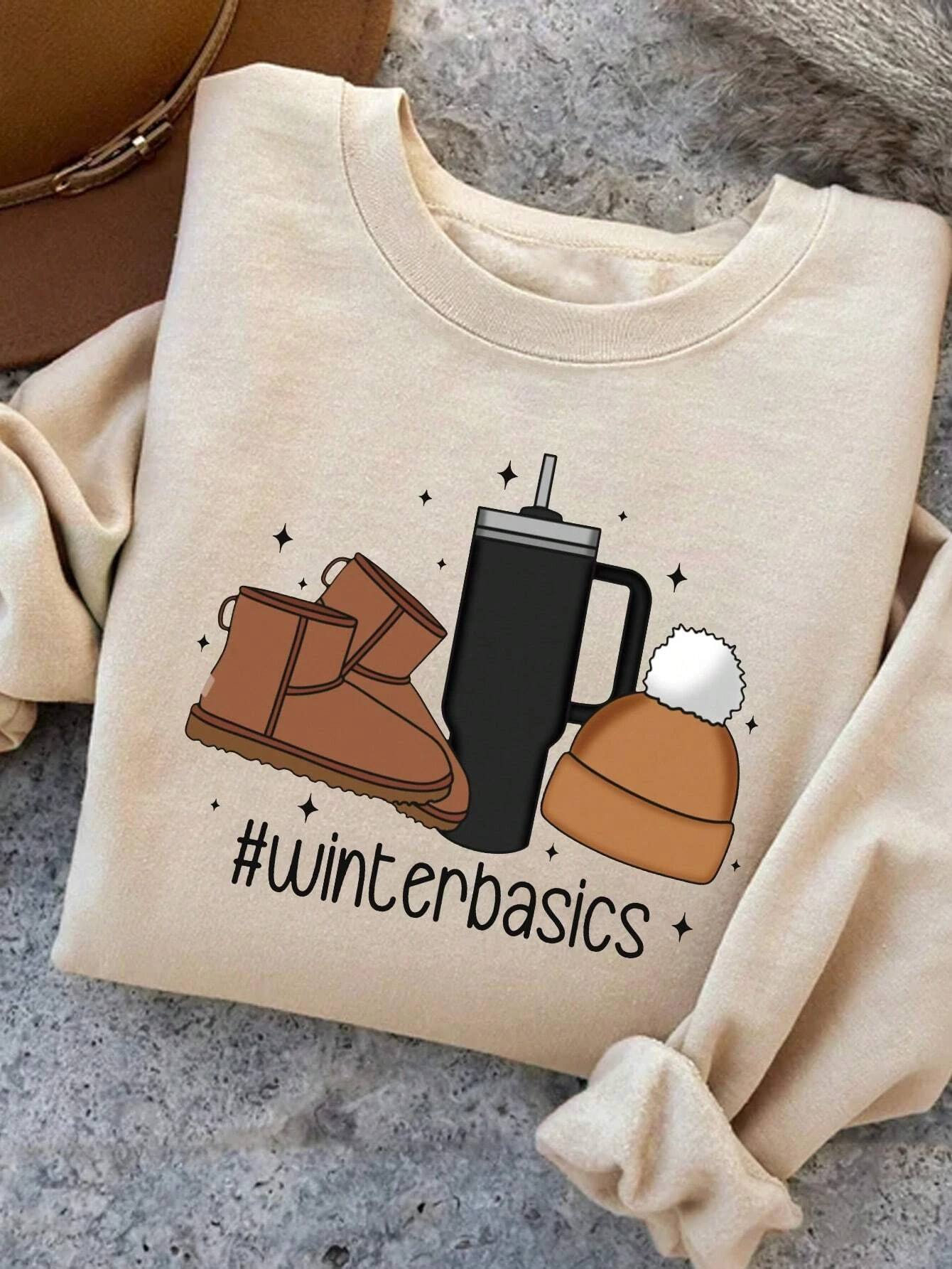 WINTER BASICS SWEATSHIRT - bej