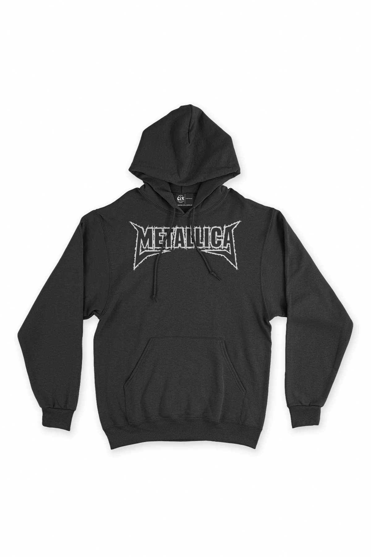 Metallica Yıldızlı Siyah Kapşonlu Sweatshirt Hoodie