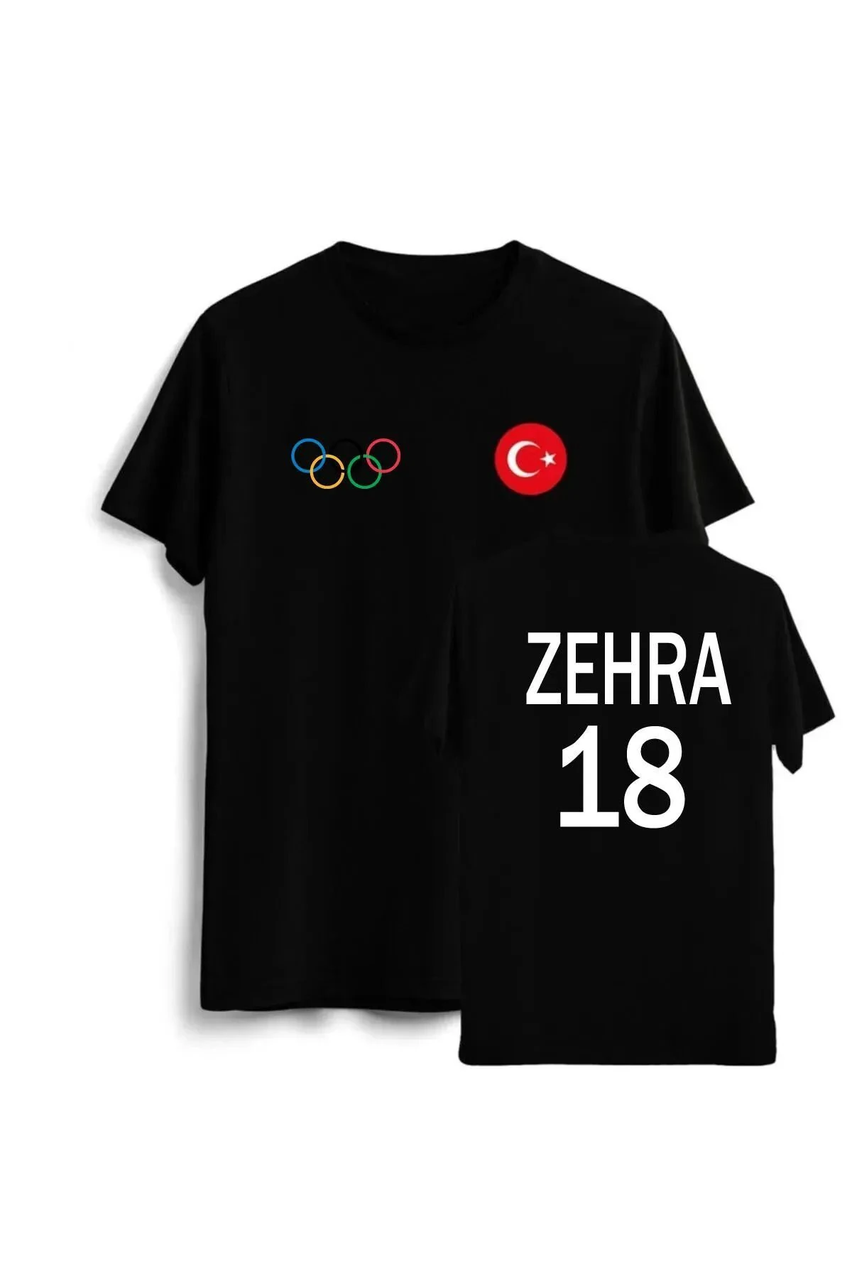 ZehraGüneş Oversize Tasarımlı Unisex Yetişkin ve Çocuk T-Shirt Kişiye özel numara ve isim yazılır