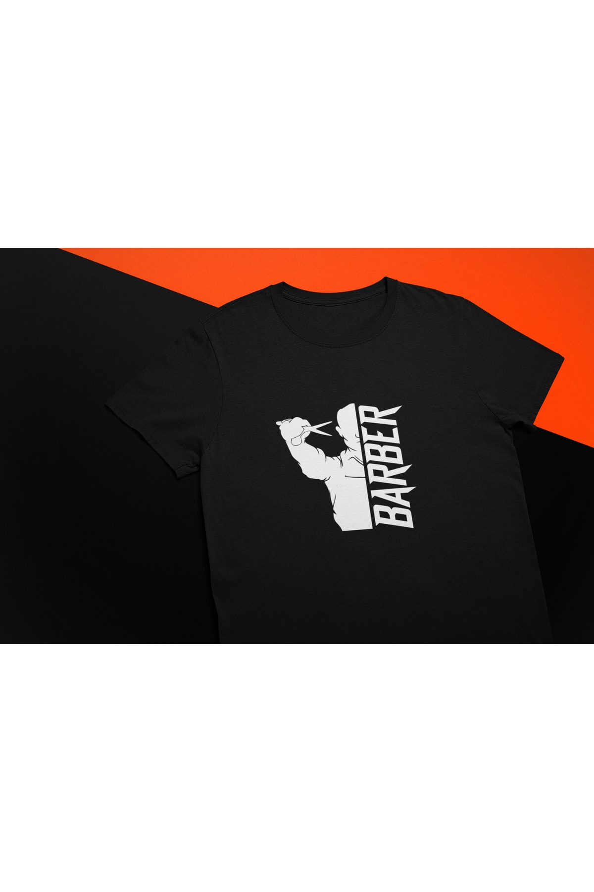 Barber Tshirt Unisex Beyaz Regularfit