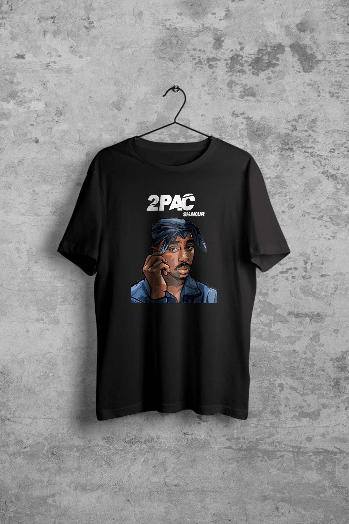 Kadın Siyah 2pac Tshirt