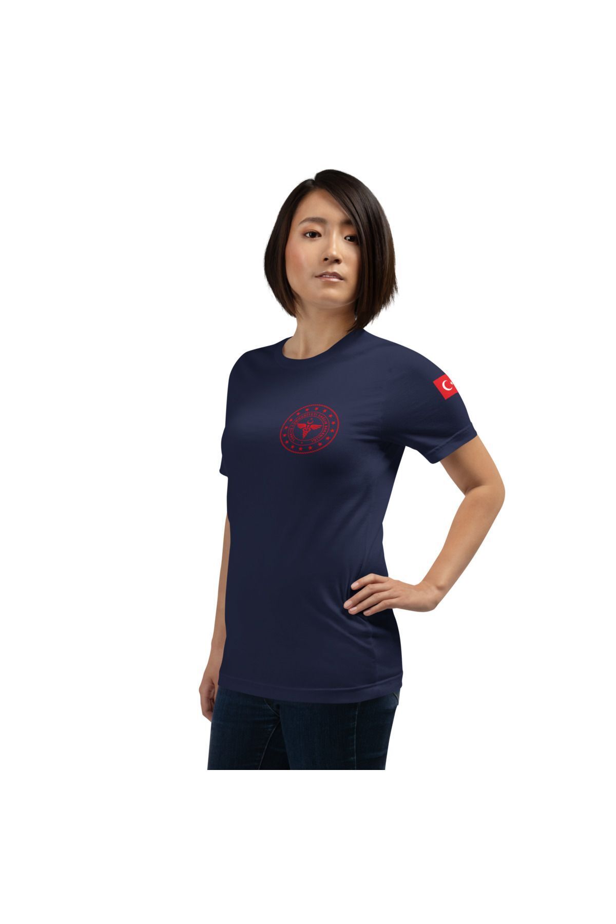 112 Acil Sağlık T-shirt Lacivert Rahat Kalıp