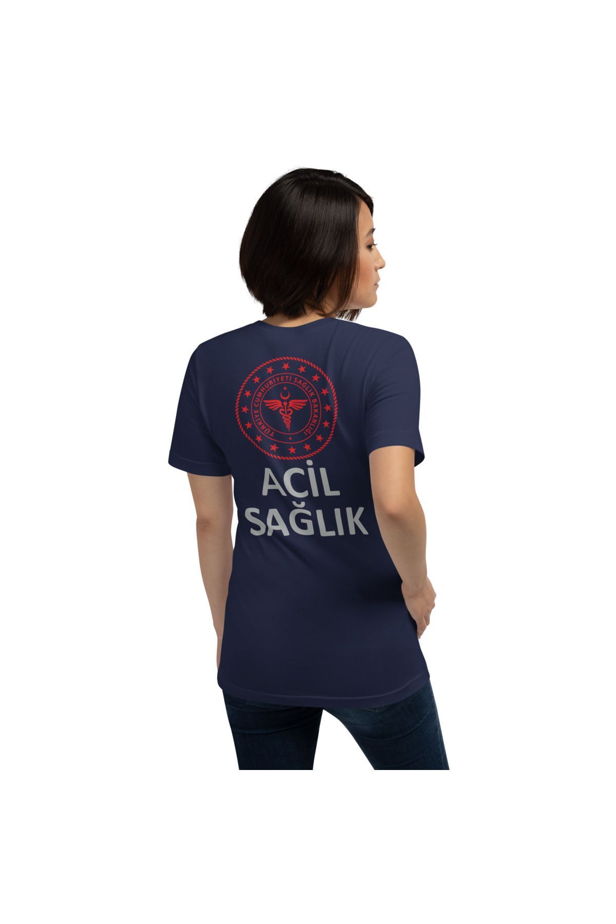 112 Acil Sağlık T-shirt Lacivert Rahat Kalıp