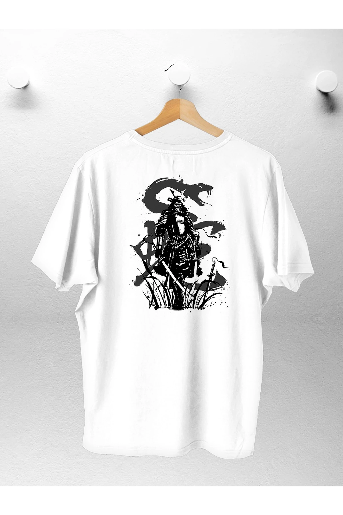 Samuray Baskılı Oversıze Tshirt