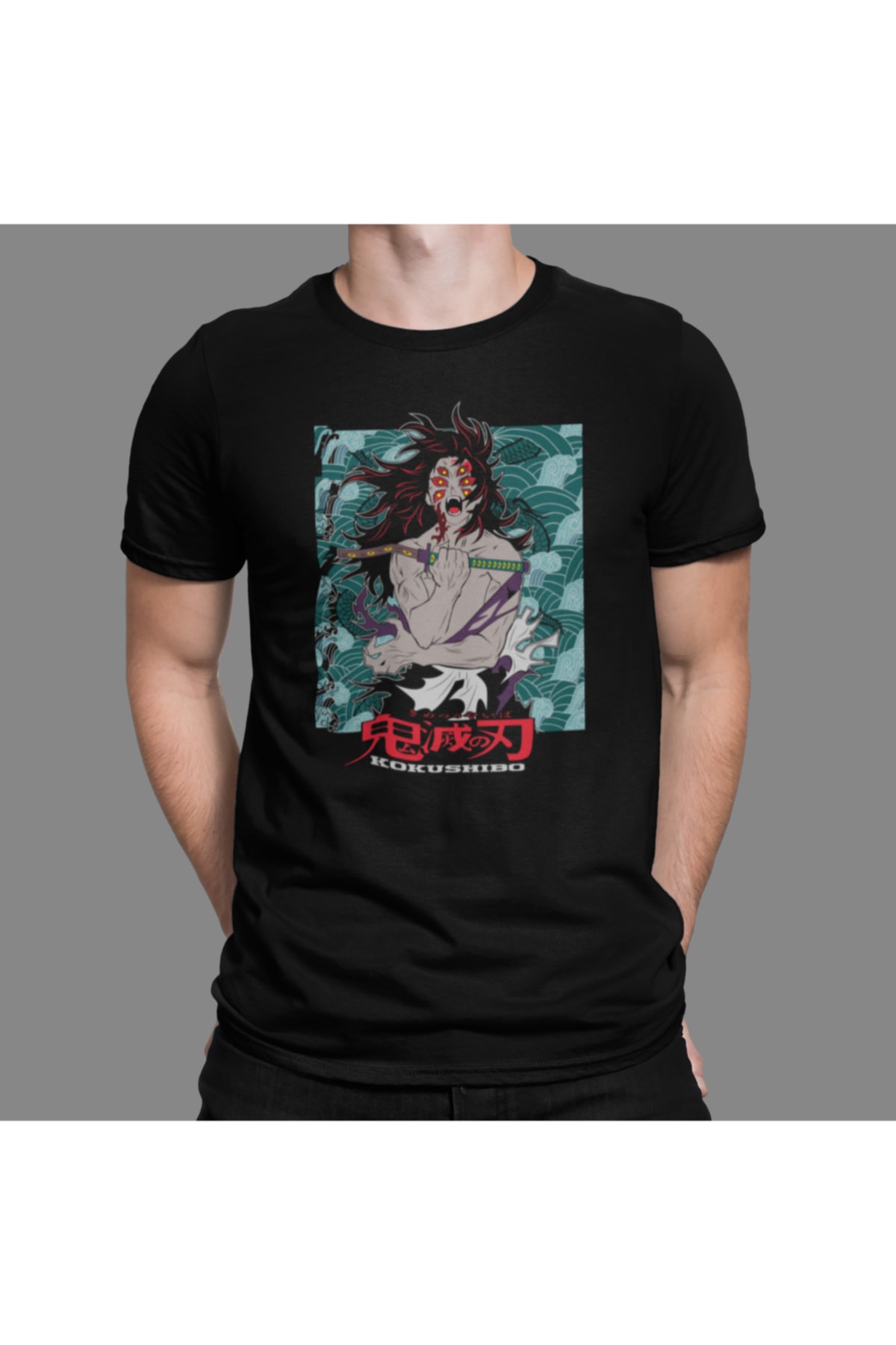 Anime Demon Slayer Tshirt Bisiklet Yaka