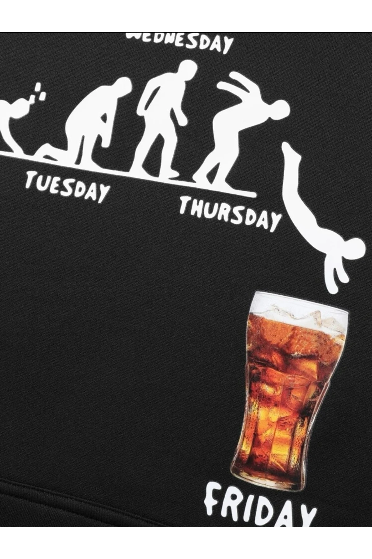 Oversize Unisex Big Friday Plan Baskılı 3 Iplik Kalın %100 Pamuk Kapüşonlu Sweatshirt