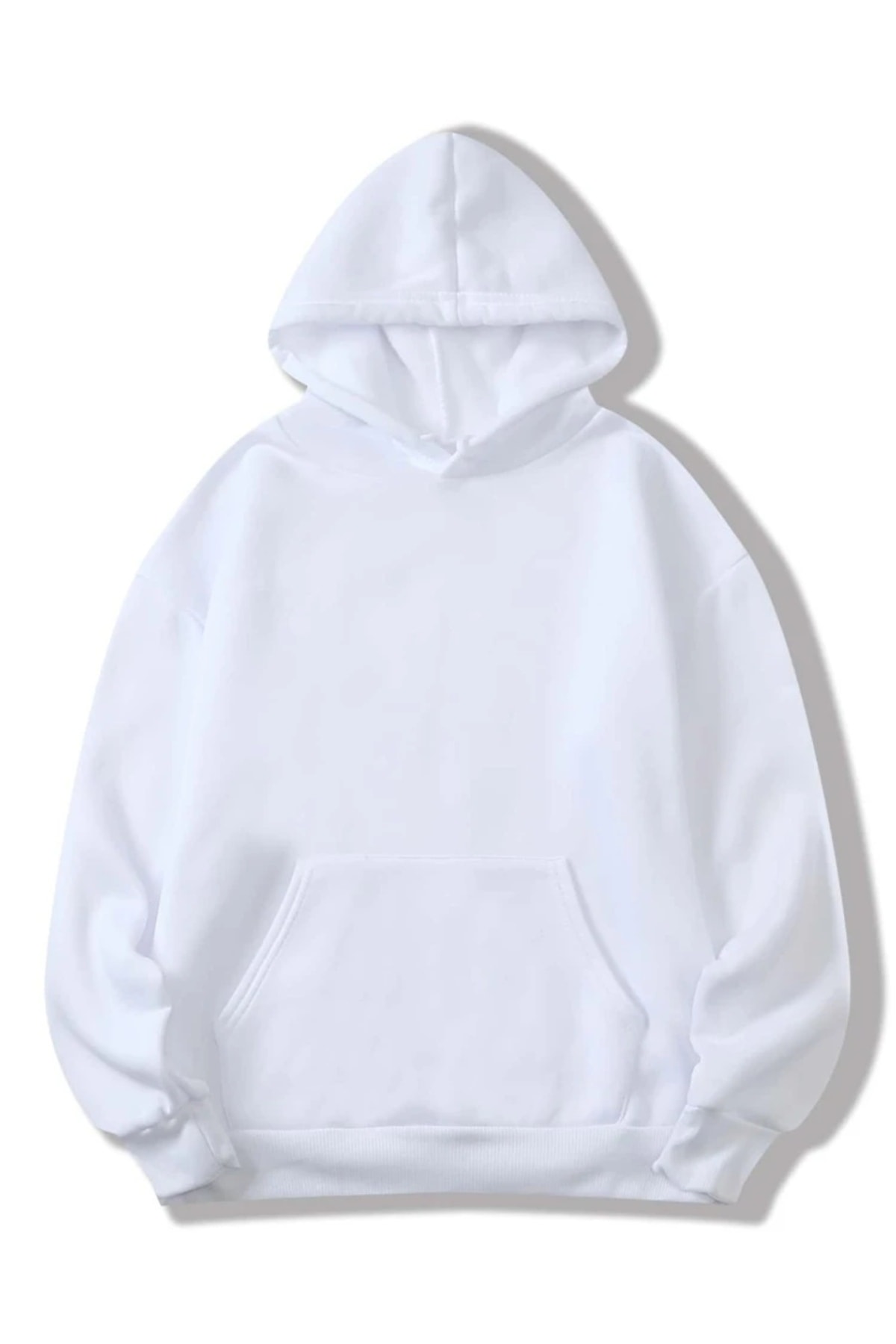 Oversize Baskılı Kapüşonlu Sweatshirt