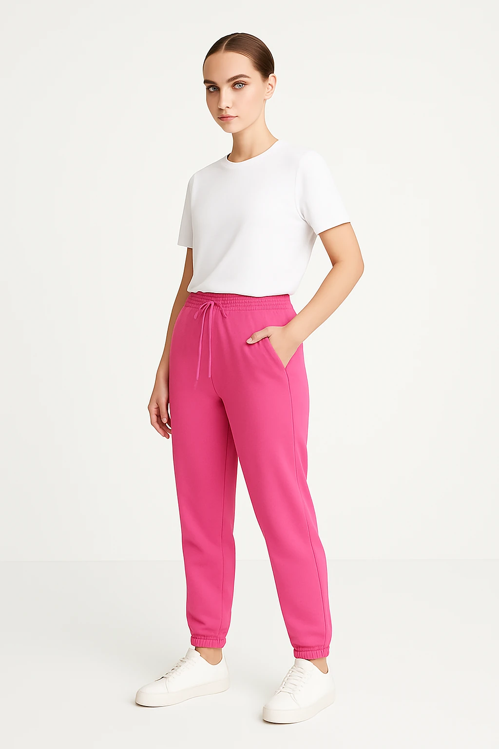 Kadın Jogger Basic Eşofman - pembe