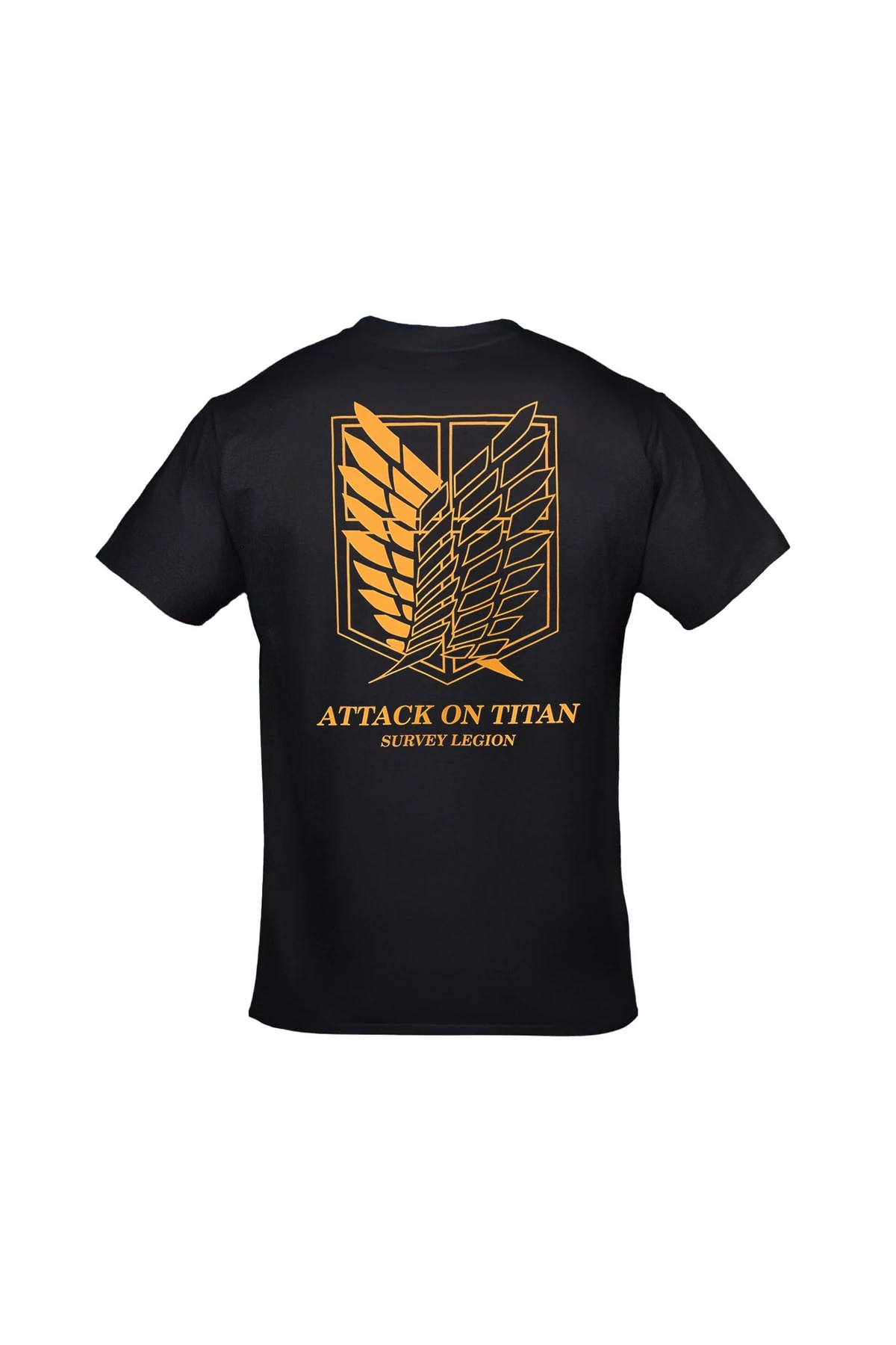 Attack On Titan Survey Legion Ön Arka Baskılı Unisex Siyah Tshirt