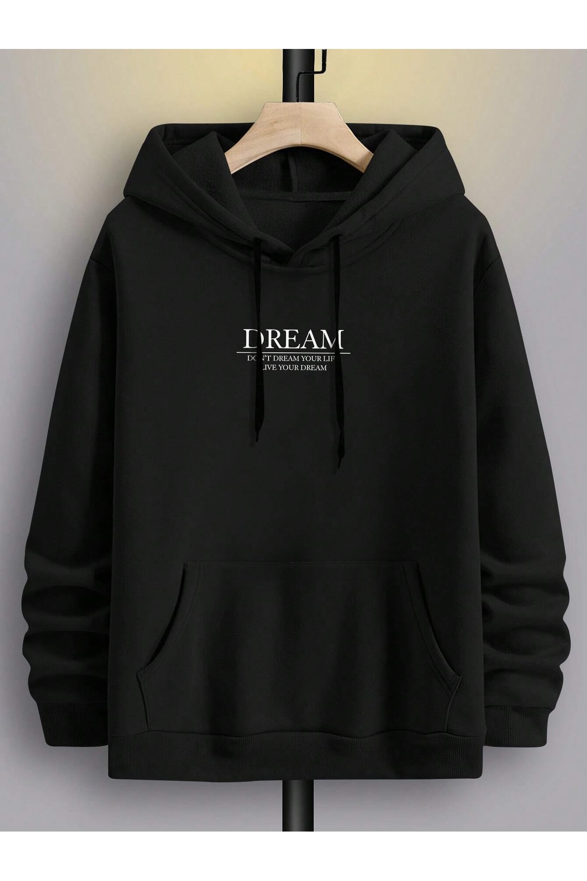 Man Struggles Upwards Motivasyonel Hoodie Hayal Etme Yaşa Kişisel Gelişim Tasarımı ( ÖN-ARKA)