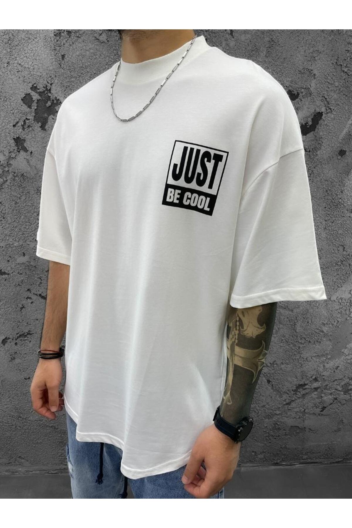 Be Cool Beyaz Oversize T-shirt