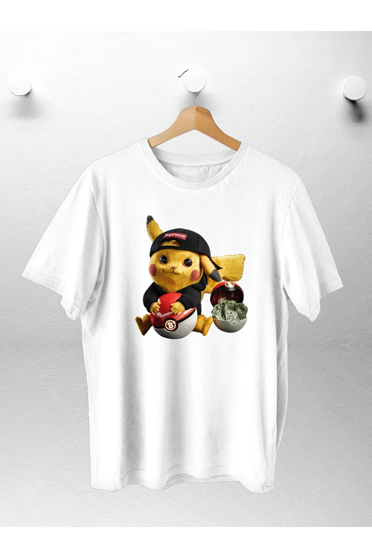 Pikacu Suprem Baskılı Oversıze Tshirt