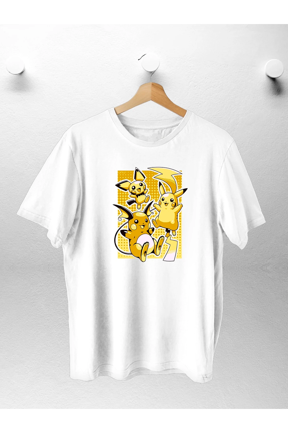 Pikacu Evolution Baskılı Oversıze Tshirt