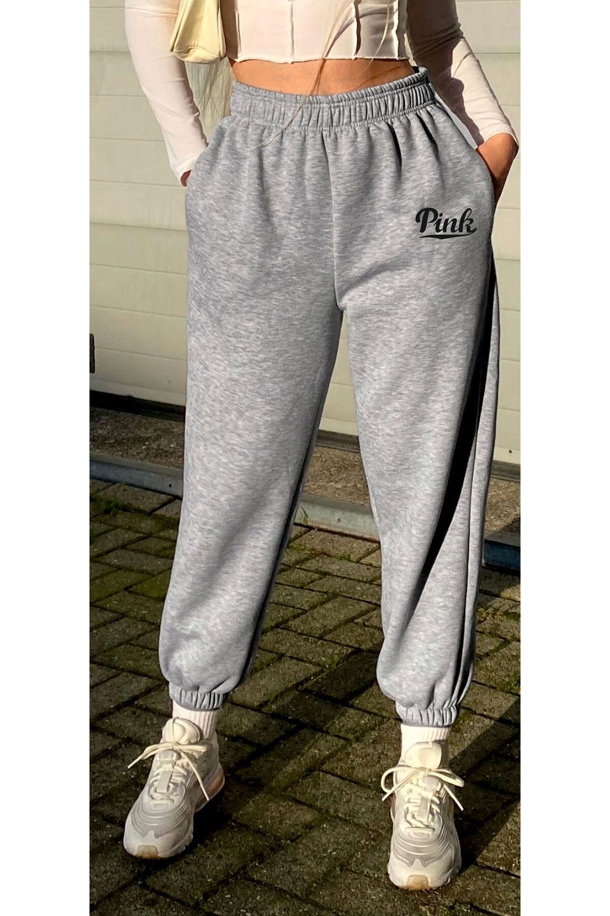 pink unisex Basic Eşofman Altı