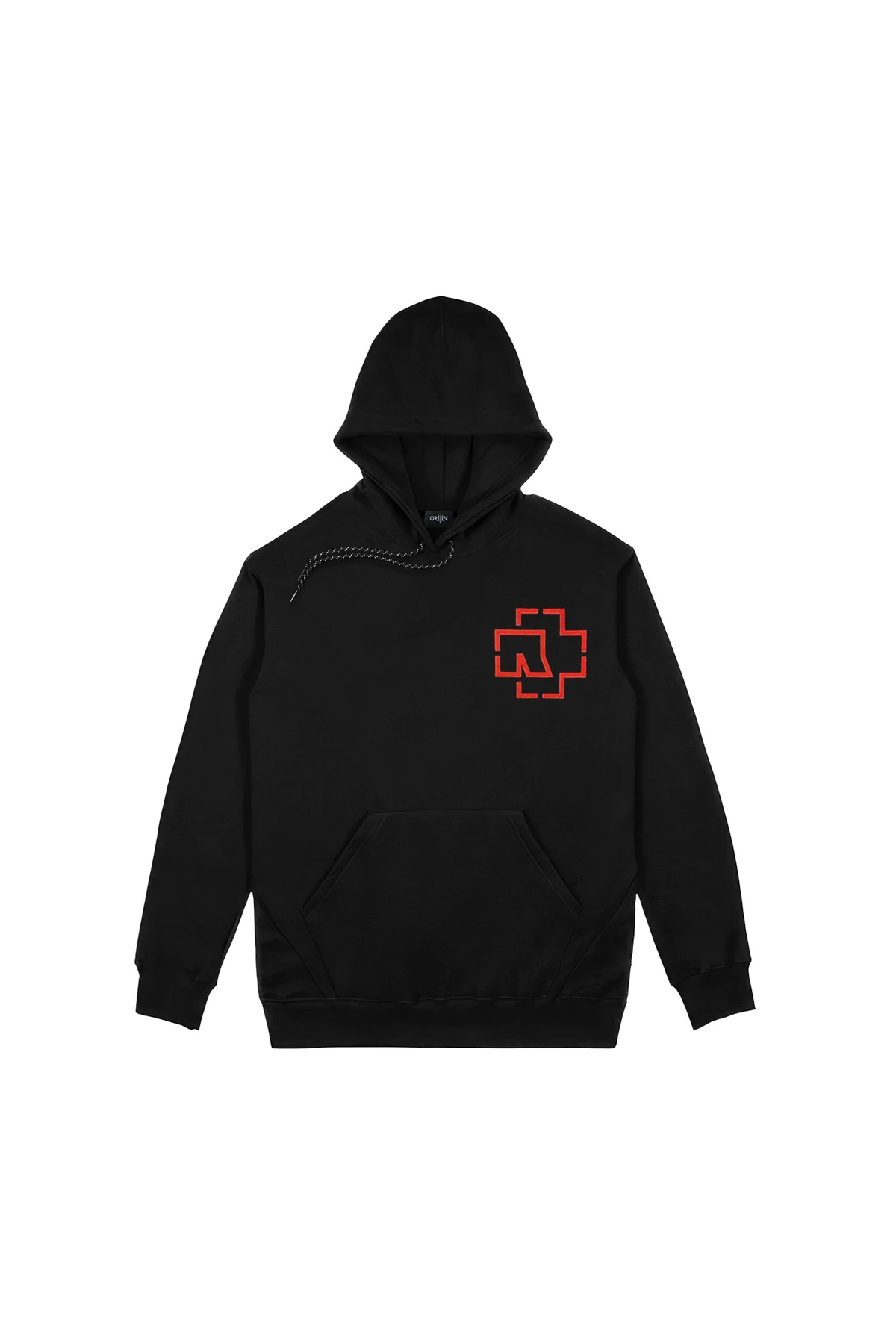 Rammstein Angel Ön Arka Baskılı Siyah Kapşonlu Sweatshirt