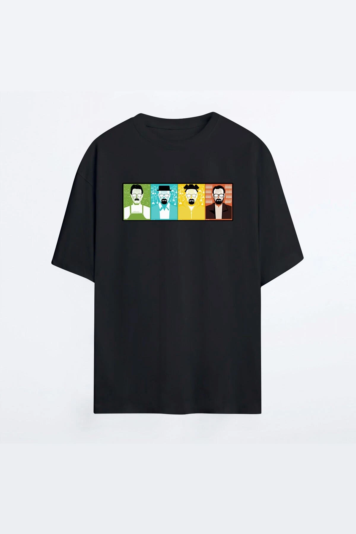 Breaking Bad Heisenberg 01 Siyah Hg Erkek Oversize Tshirt - Tişört