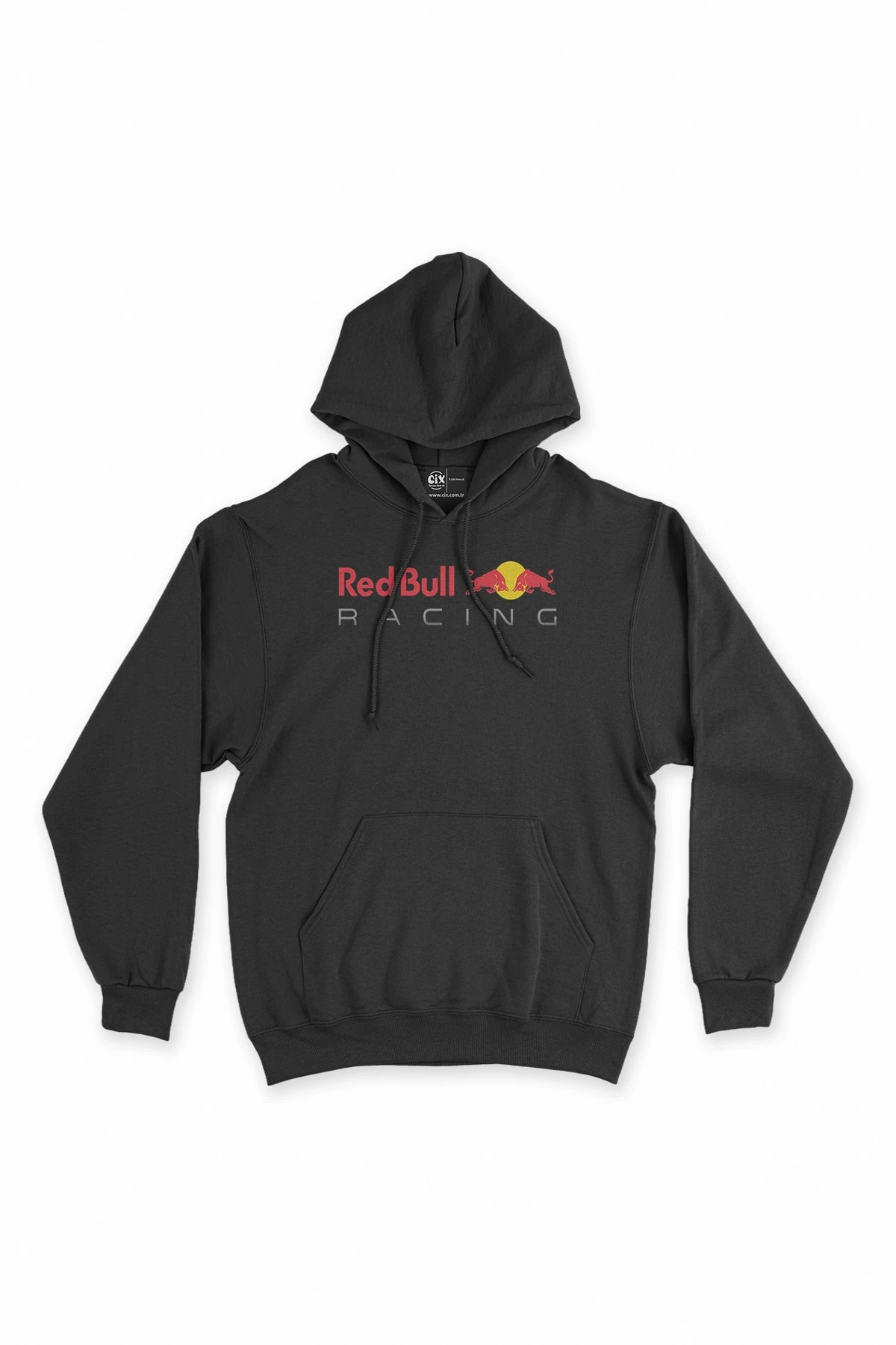 Red Bull Racing Siyah Kapşonlu Oversize Içi Polarsız Sweatshirt Hoodie