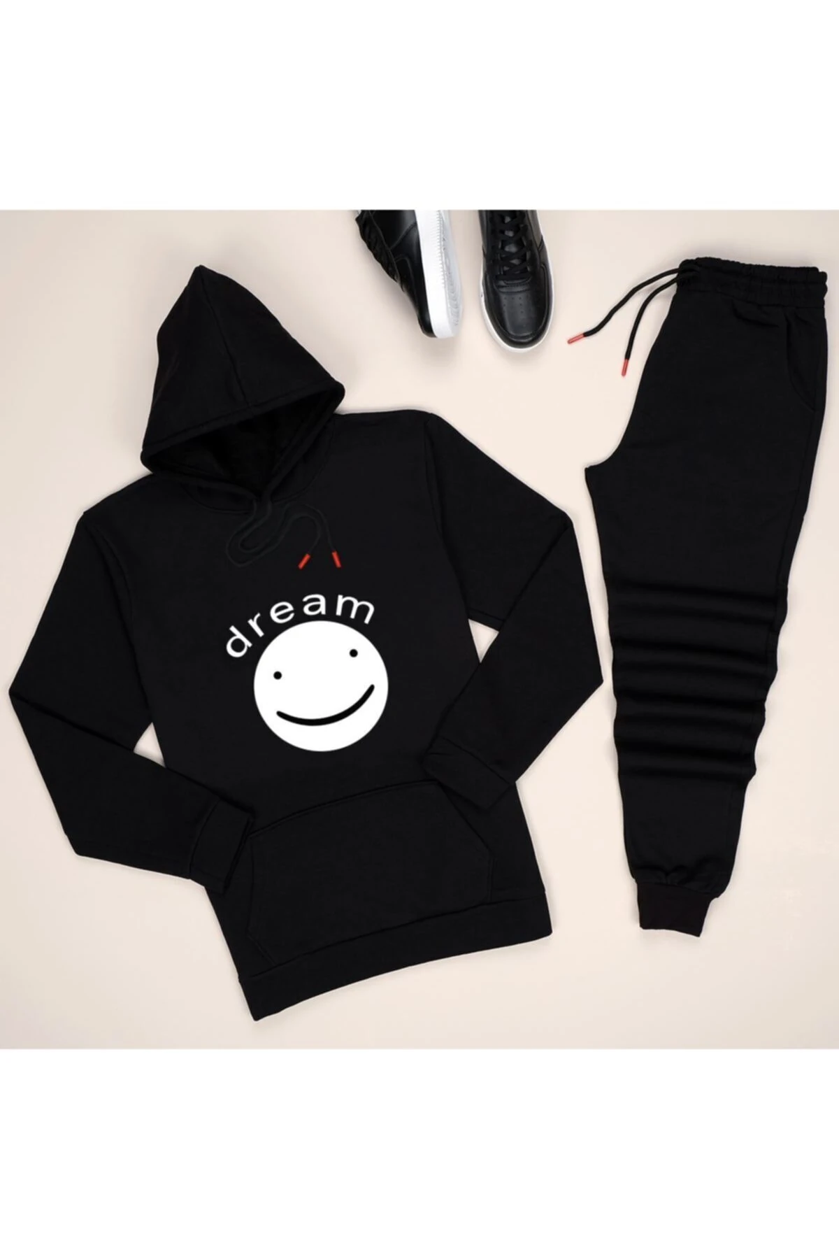 Siyah Tüy Esh Düzsiyah Eşofman Takımı