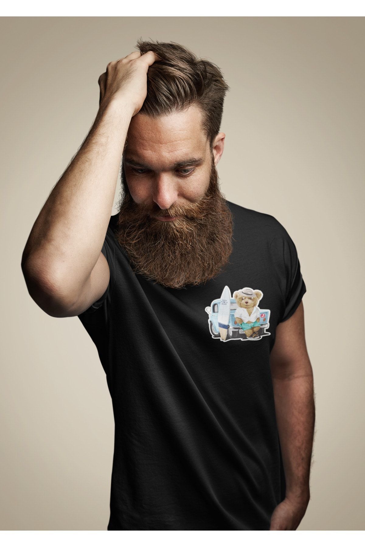 ÜNİSEX REGULAR Baskılı Siyah T-shirt