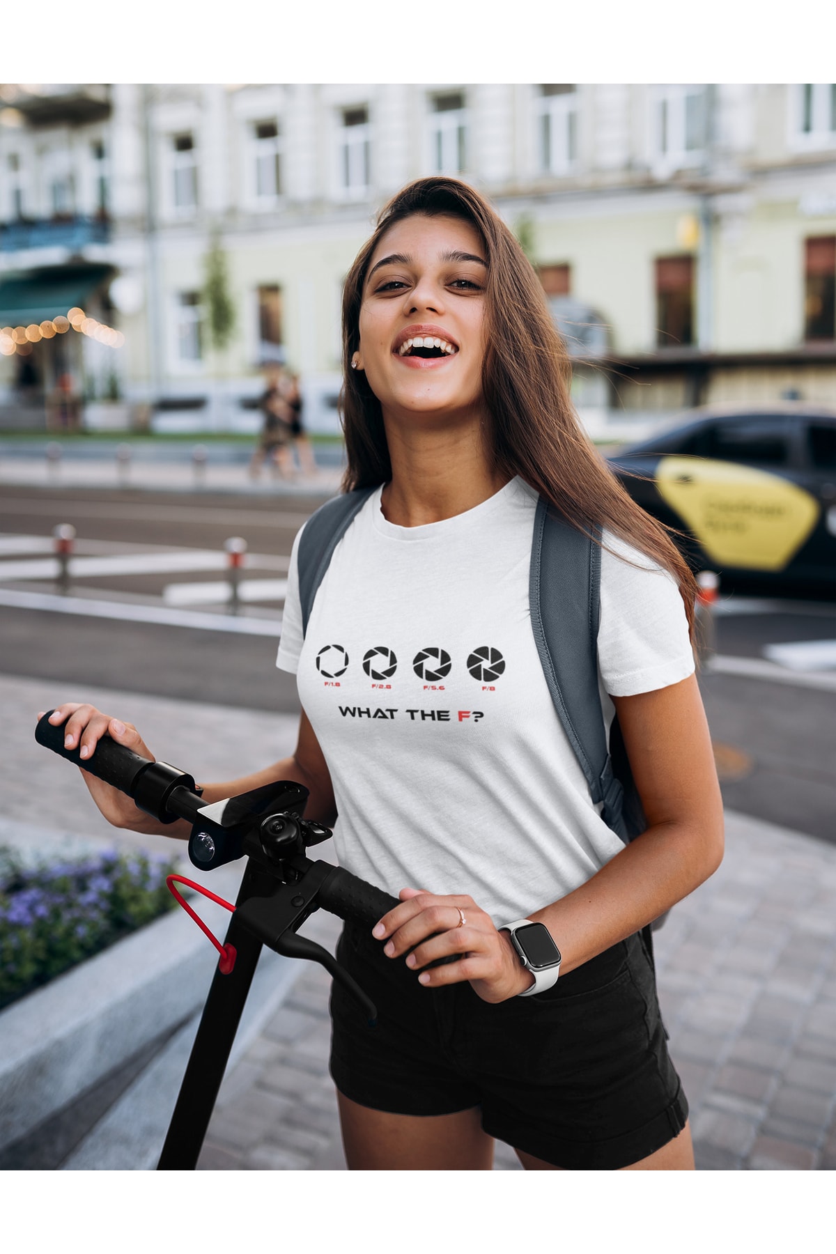 Photograpy Tshirt What The F? Unisex Beyaz Regularfit