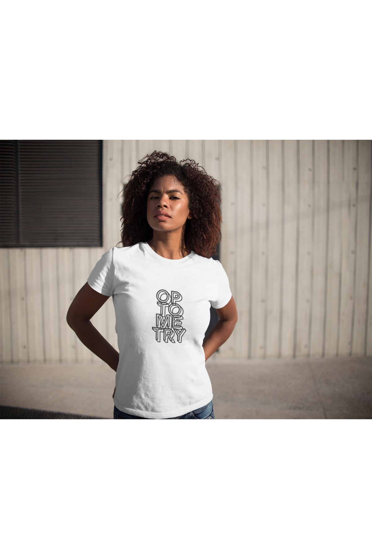 Optometry Tshirt Unisex Beyaz Regularfit