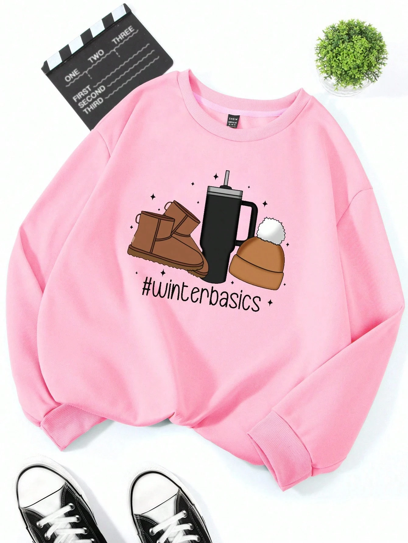 WINTER BASICS SWEATSHIRT - pembe