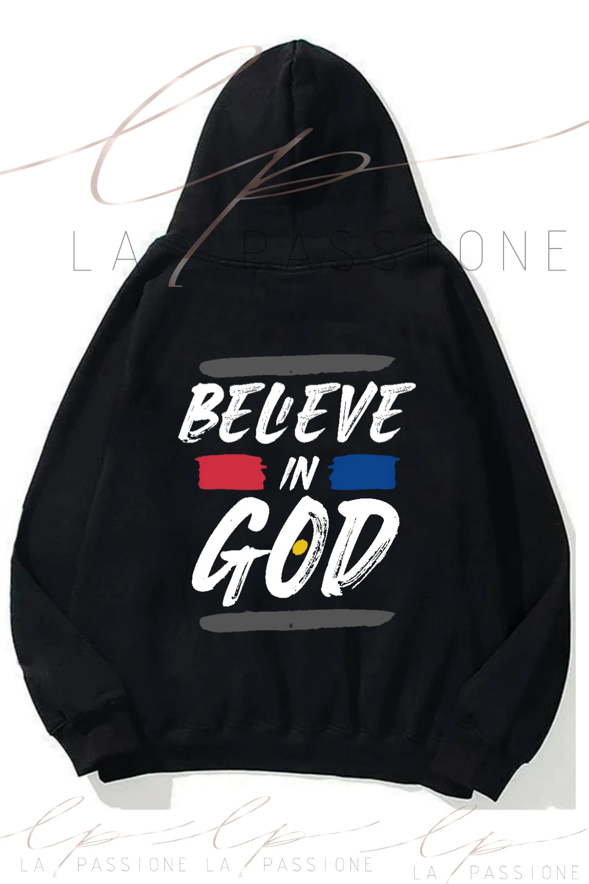 Unisex Belıeve In God Arka Baskılı Sweatshirt