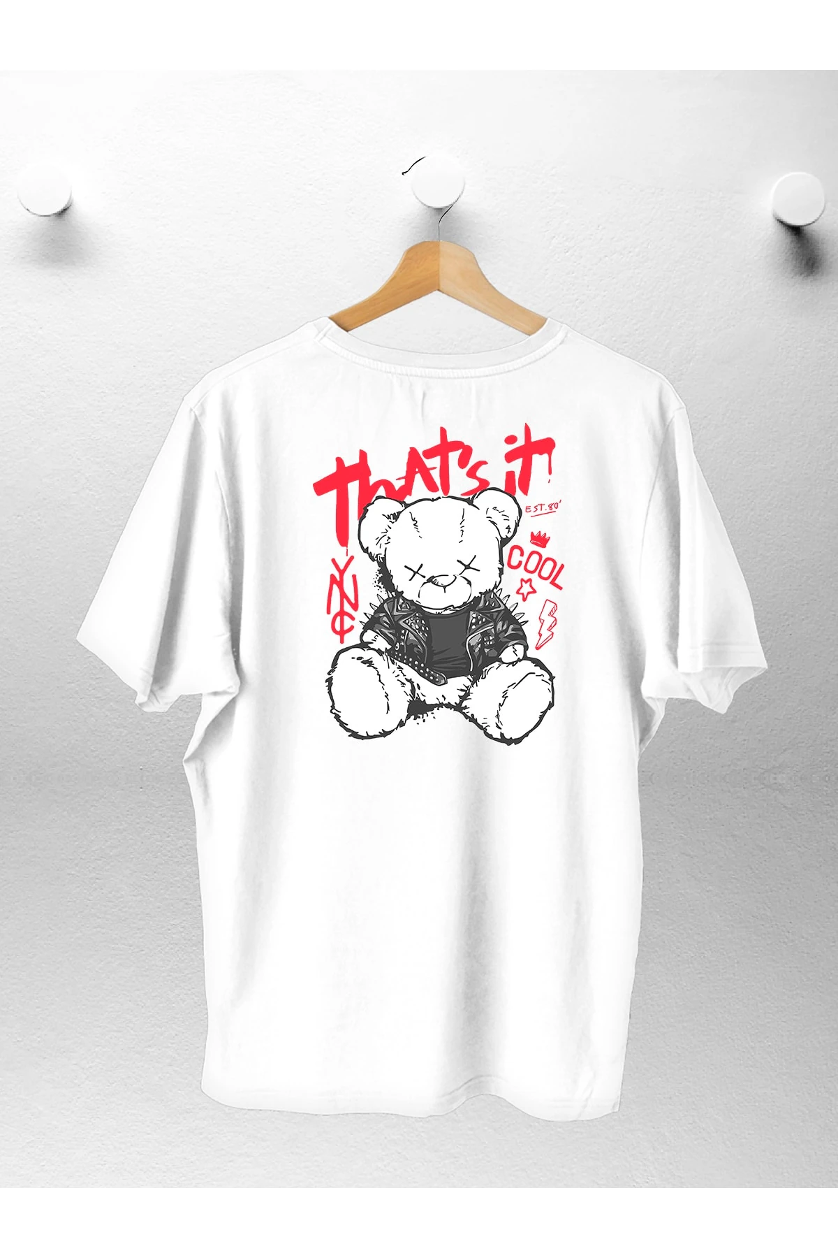 Thats It Bear Baskılı Oversıze Tshirt