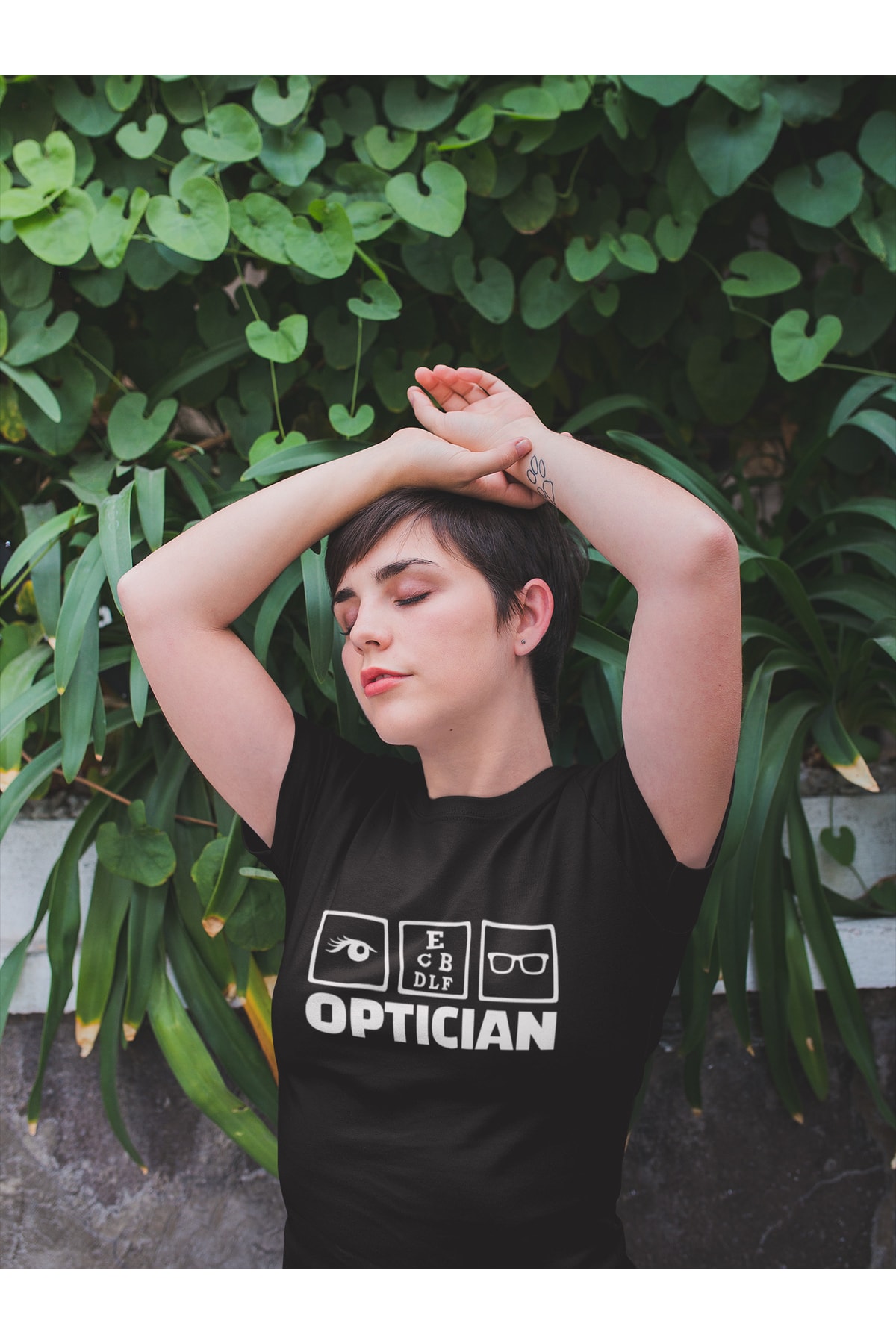 Optician Tshirt Unisex Beyaz Regularfit