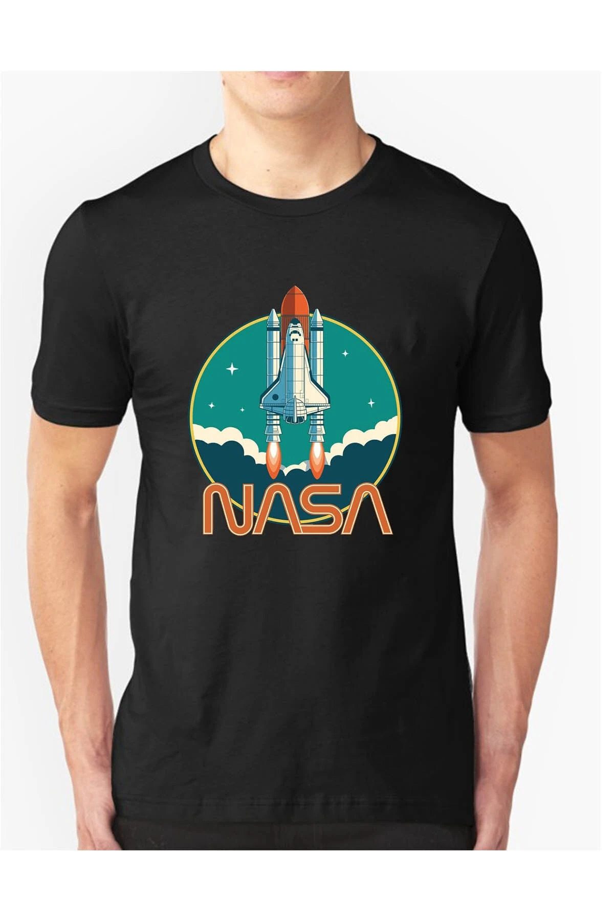 Erkek Nasa Roket Tshirt