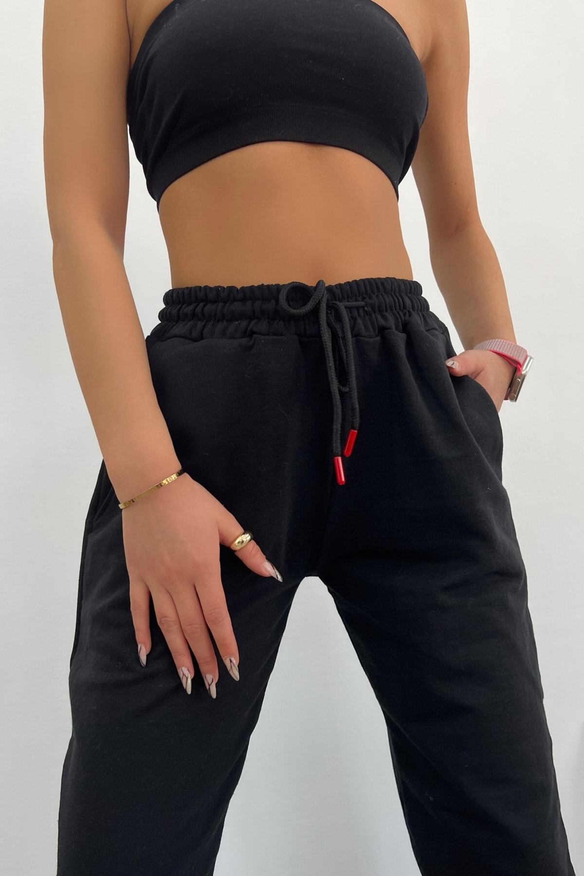 Erkek Siyah Dikey Baskılı Oversize Şort T-shirt Takım