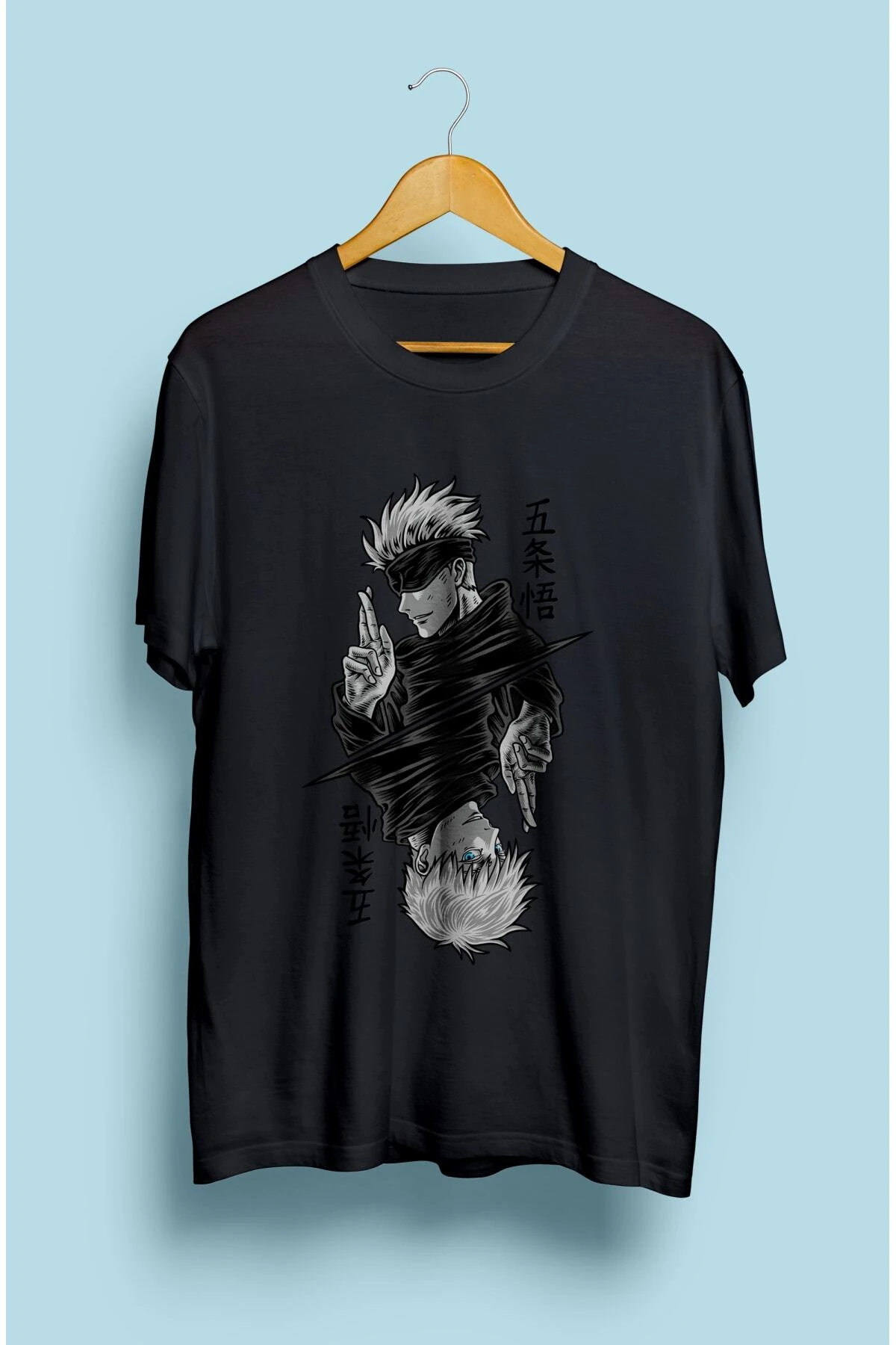 Jujutsu Kaisen Toge Inumaki Ve Satoru Gojo Anime Karakter Baskılı Tasarım Tişört
