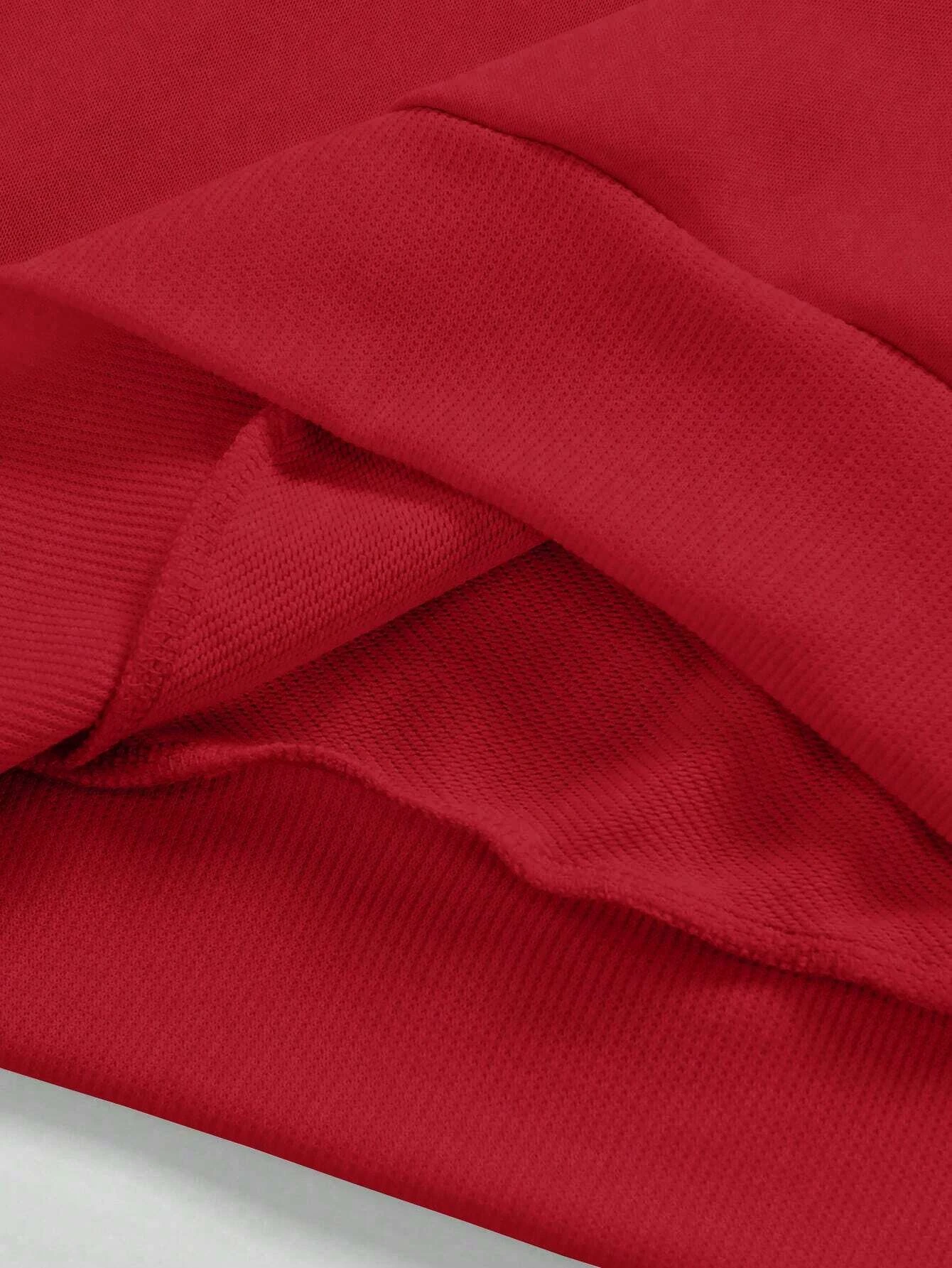 TRUST NO ONE TASARIM SWEATSHIRT - kırmızı