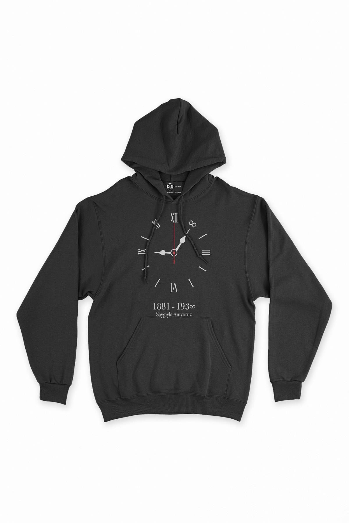 10 Kasım Atatürk Zaman Durdu Kapşonlu Sweatshirt Hoodie