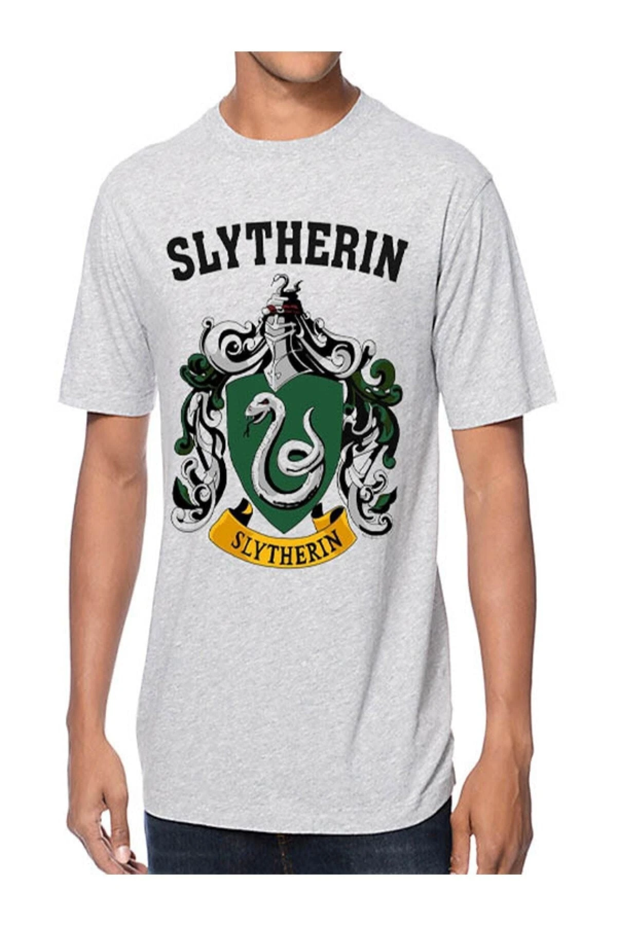 Unisex Siyah Slytherin Tişört
