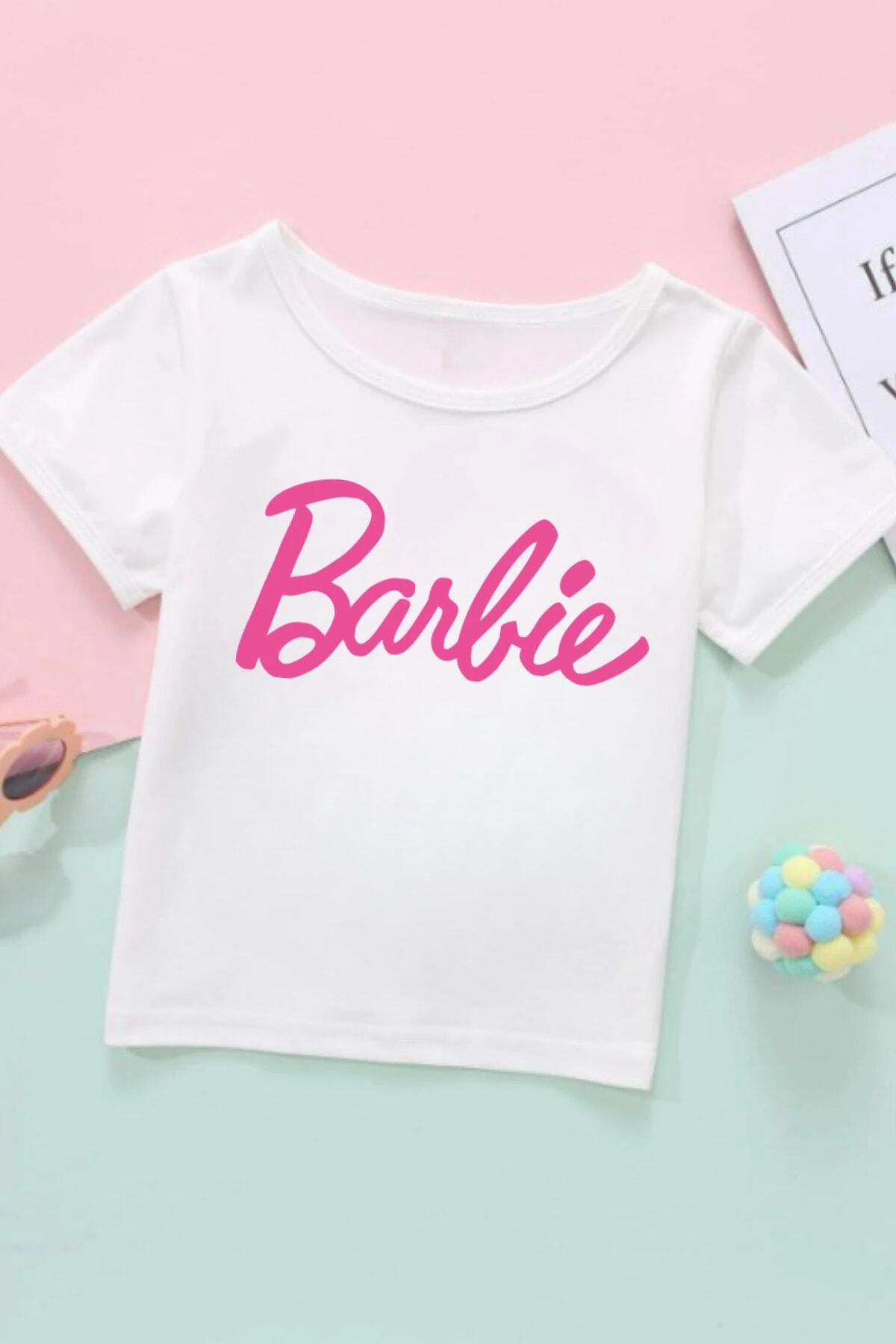 Kız Çocuk Tişört Barbie Baskılı Kız Tişört