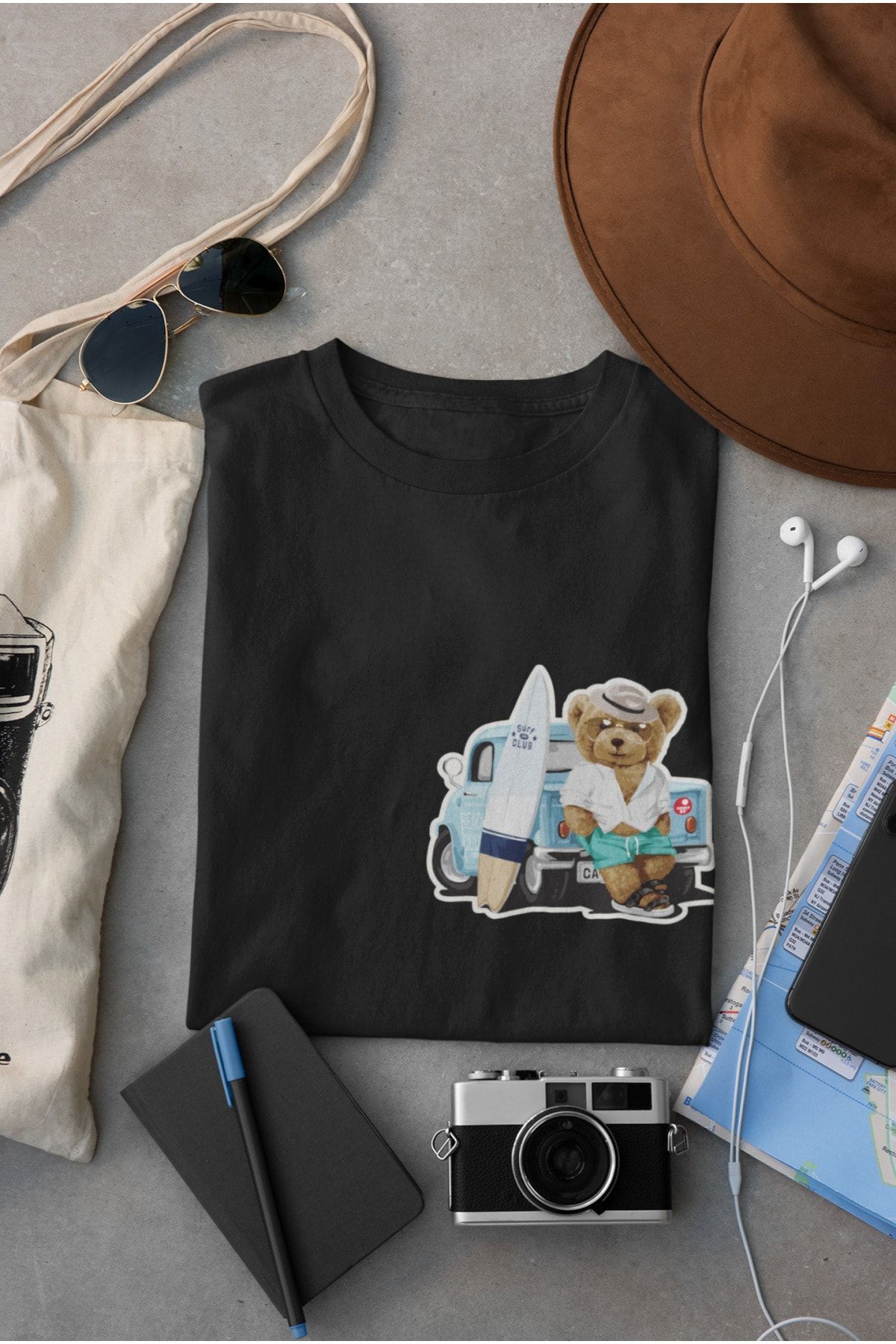 ÜNİSEX REGULAR Baskılı Siyah T-shirt