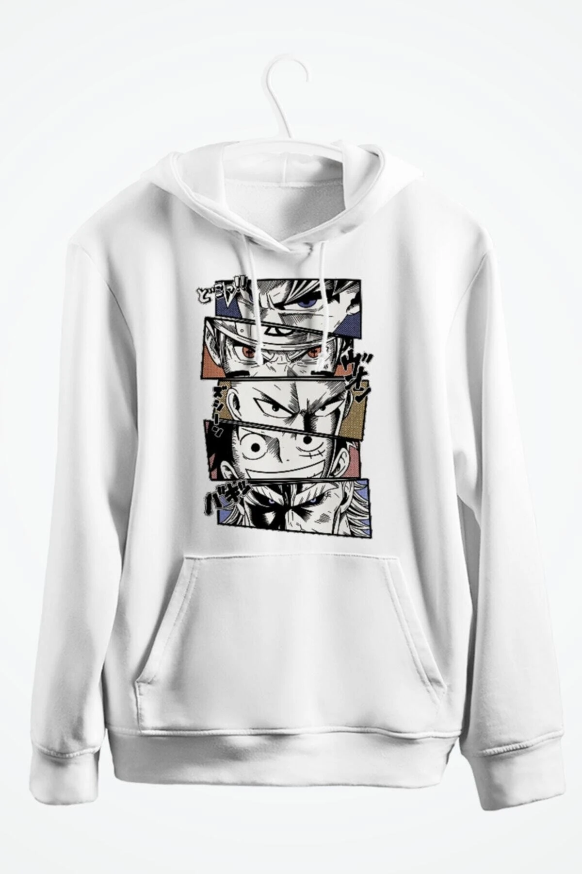 Oversize Naruto Goku Baskılı Unisex Kapüşonlu Sweatshirt