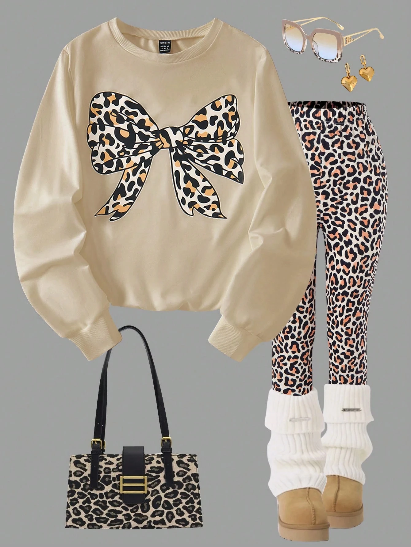 LEOPAR KURDELE DESEN - bej