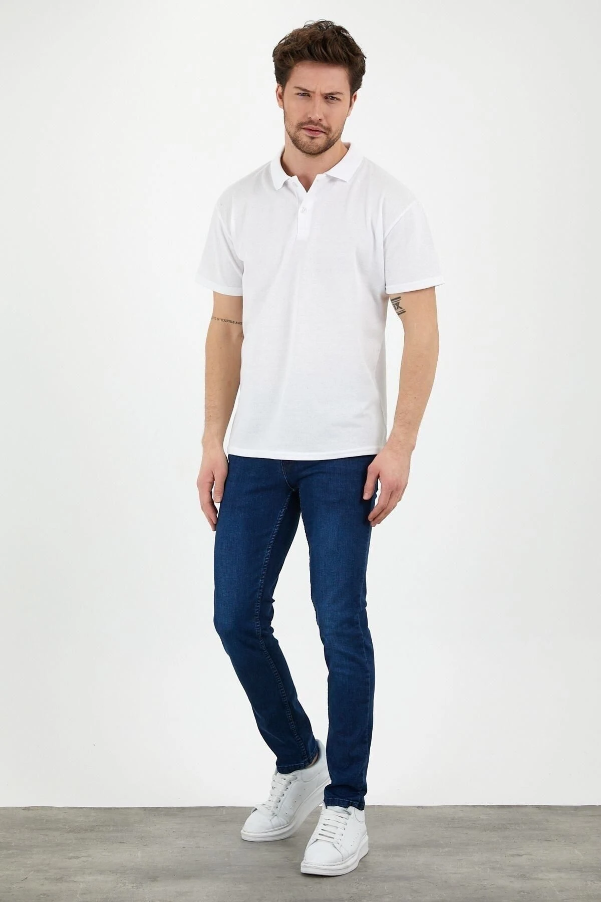 Erkek Siyah Polo Yaka Lakost T-shirt