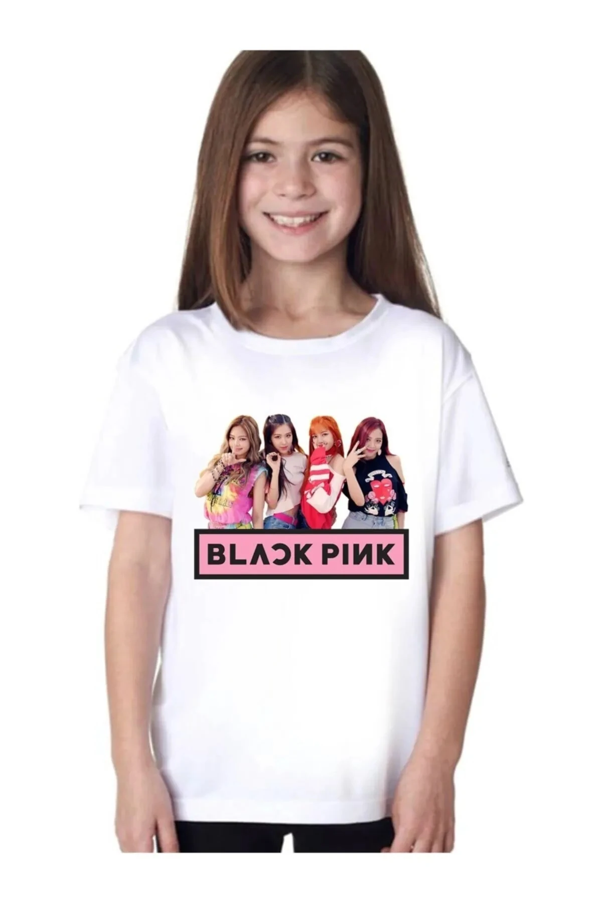 Black Pink Baskılı Çocuk Tişört