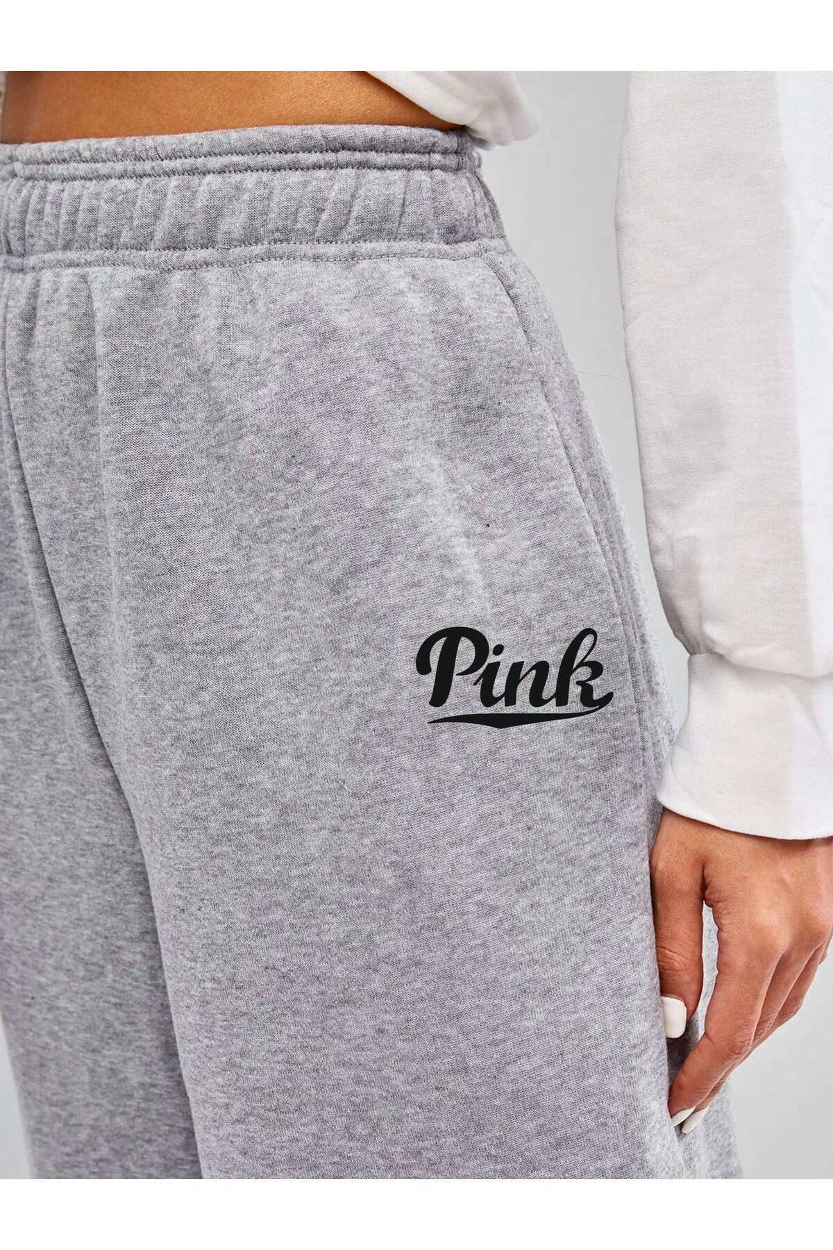 pink unisex Basic Eşofman Altı
