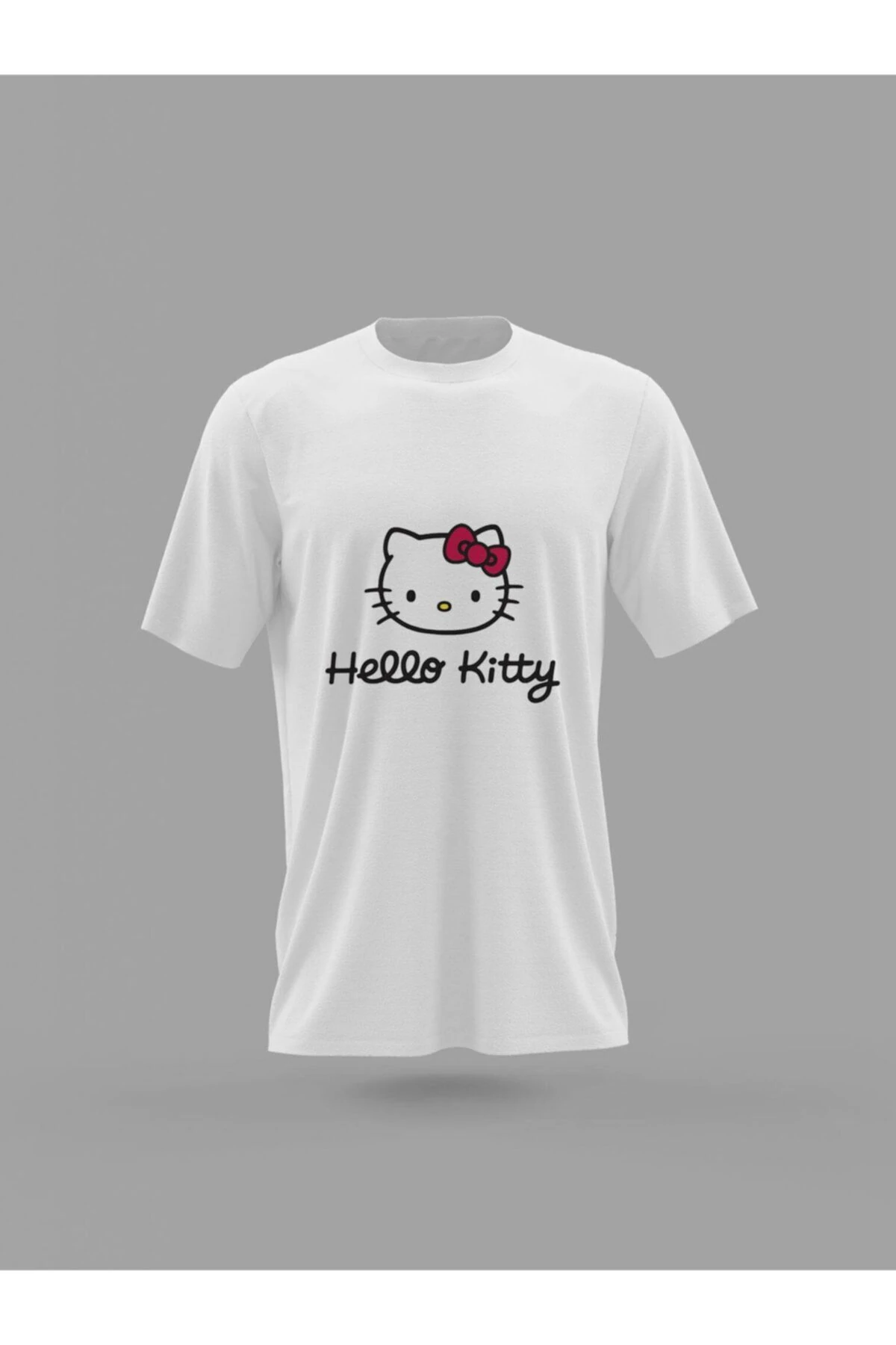 Unisex Hello Kitty Okul Öğrenci Hediye Baskılı T-shirt