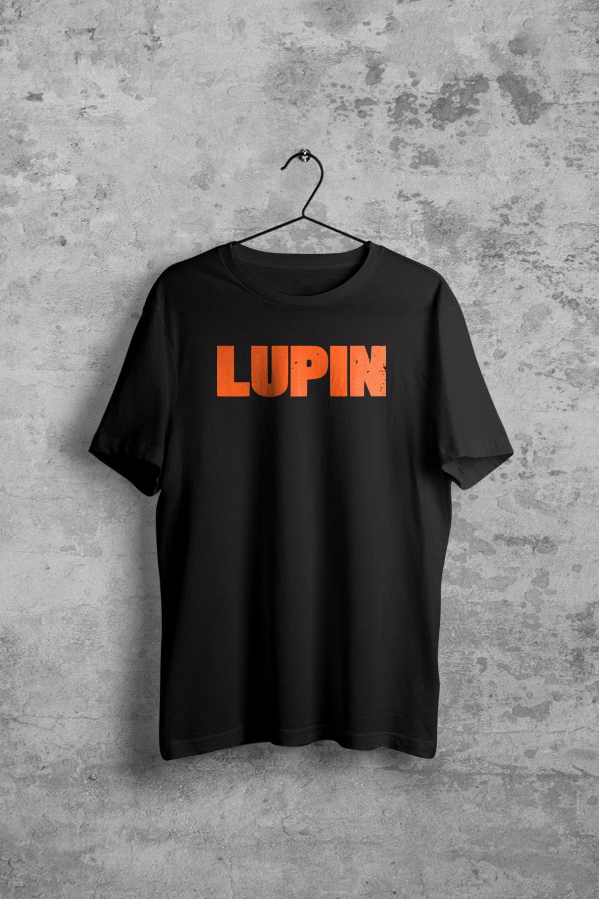Unisex Lupin Yazı Baskılı Tshirt
