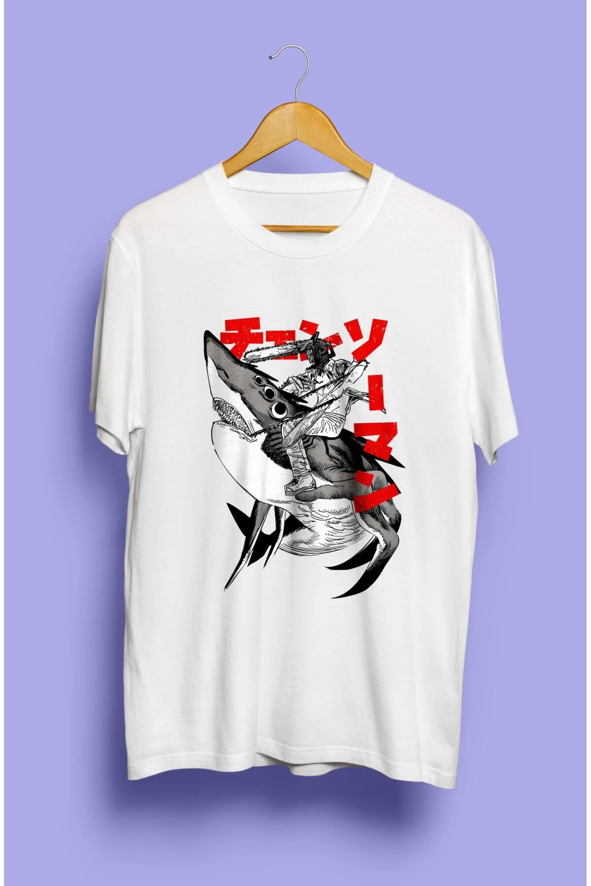 Chainsaw Man Denji Ve Beam Özel Tasarım Anime Tişört