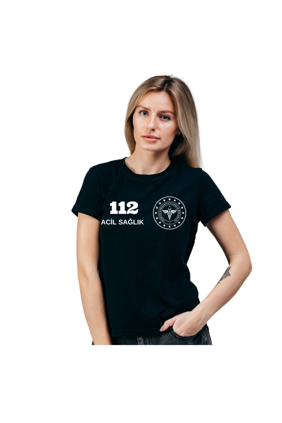 112 Acil T-shirt Kadın Model