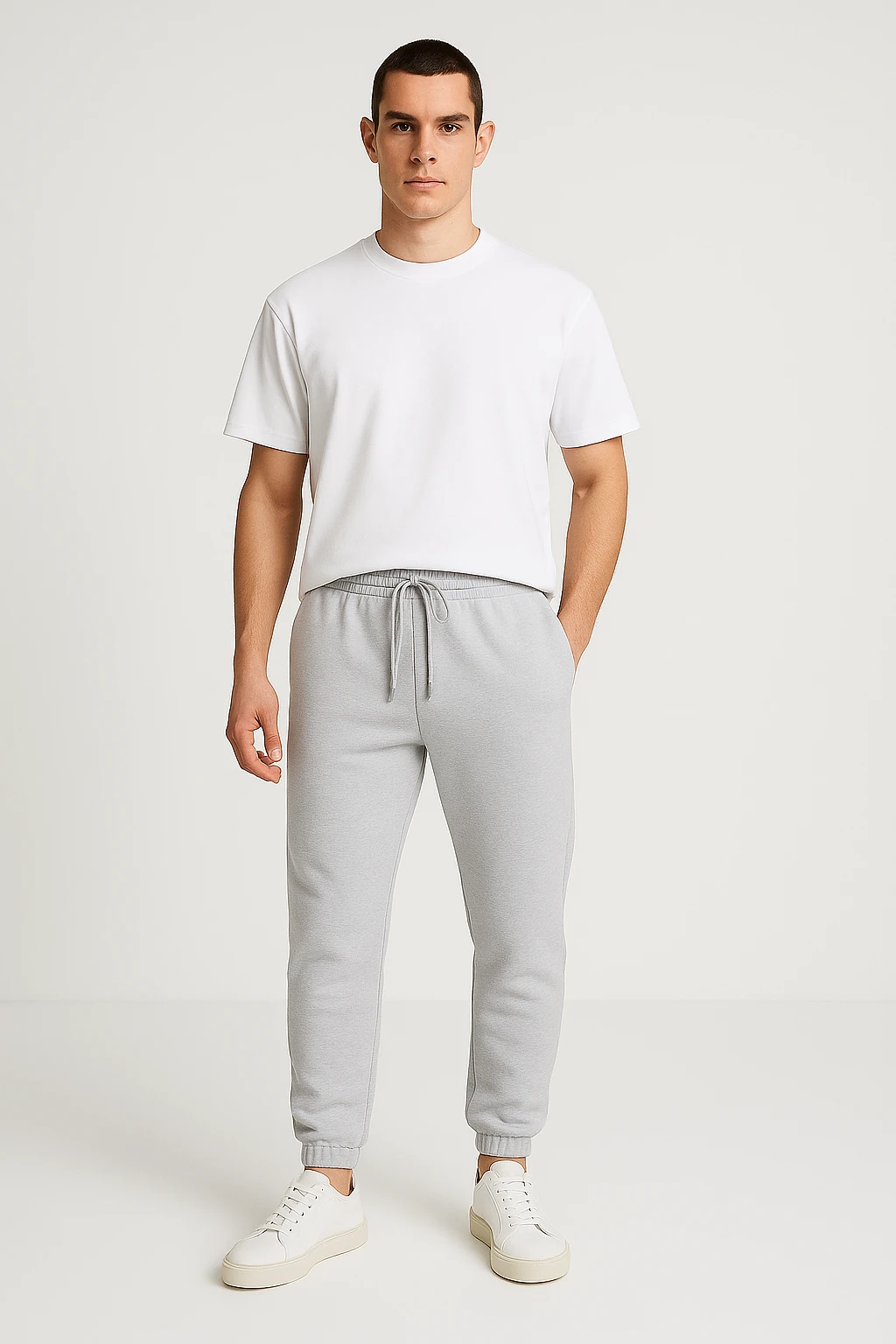 Erkek Basic Jogger Eşofman - gri