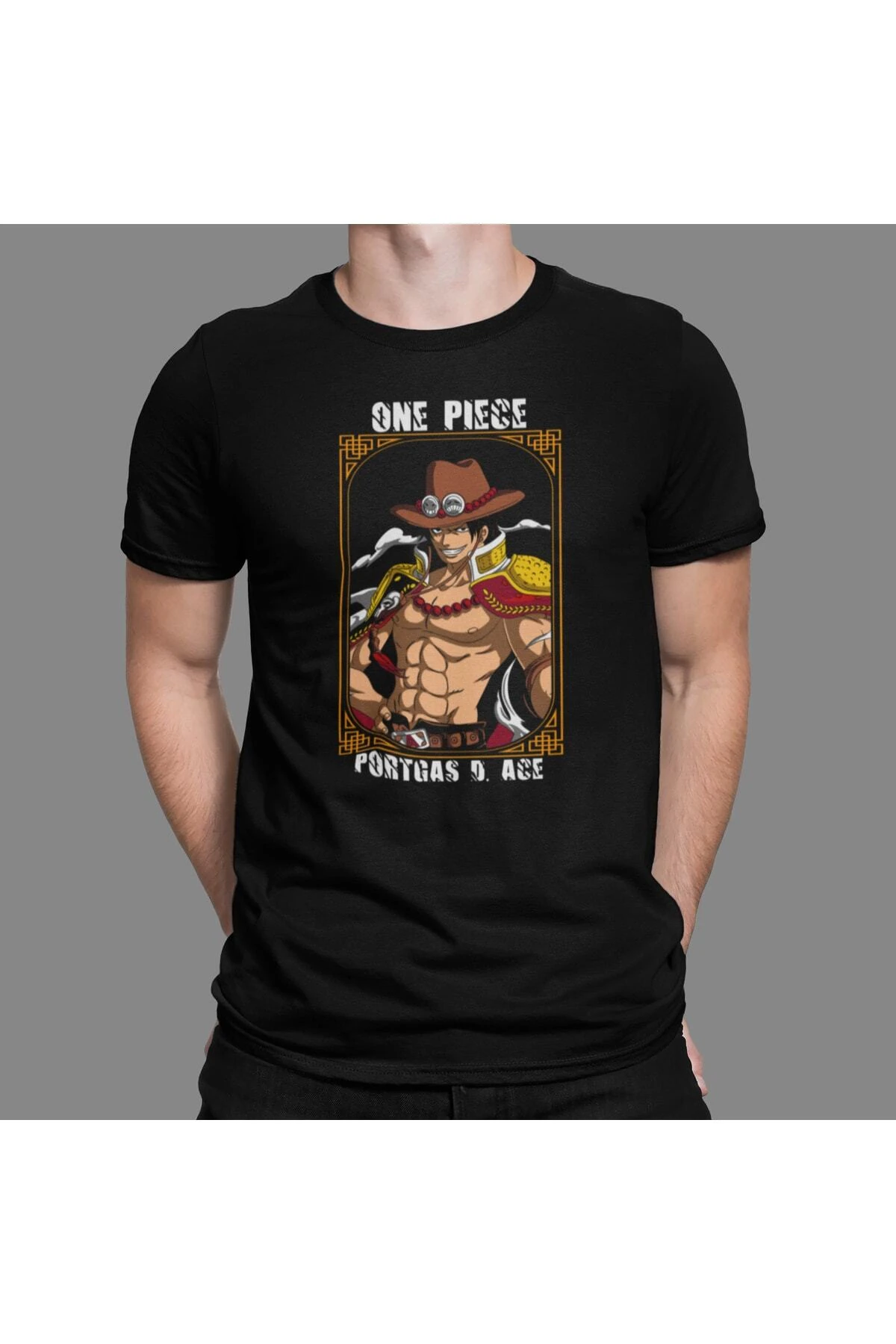 Anime One Piece T-shirt Bisiklet Yaka